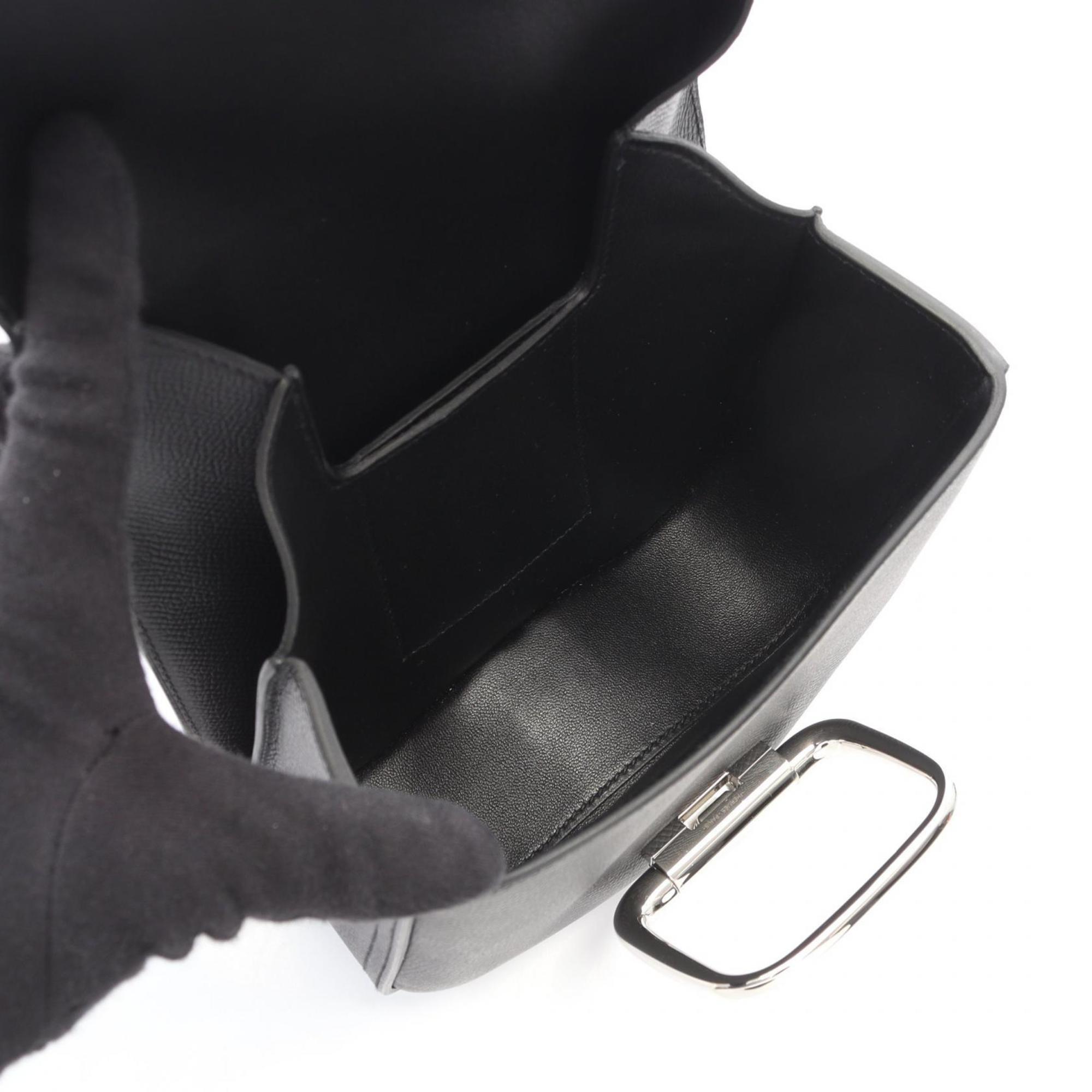 Hermes Black Leather Shoulder Bag (Pre-Owned)