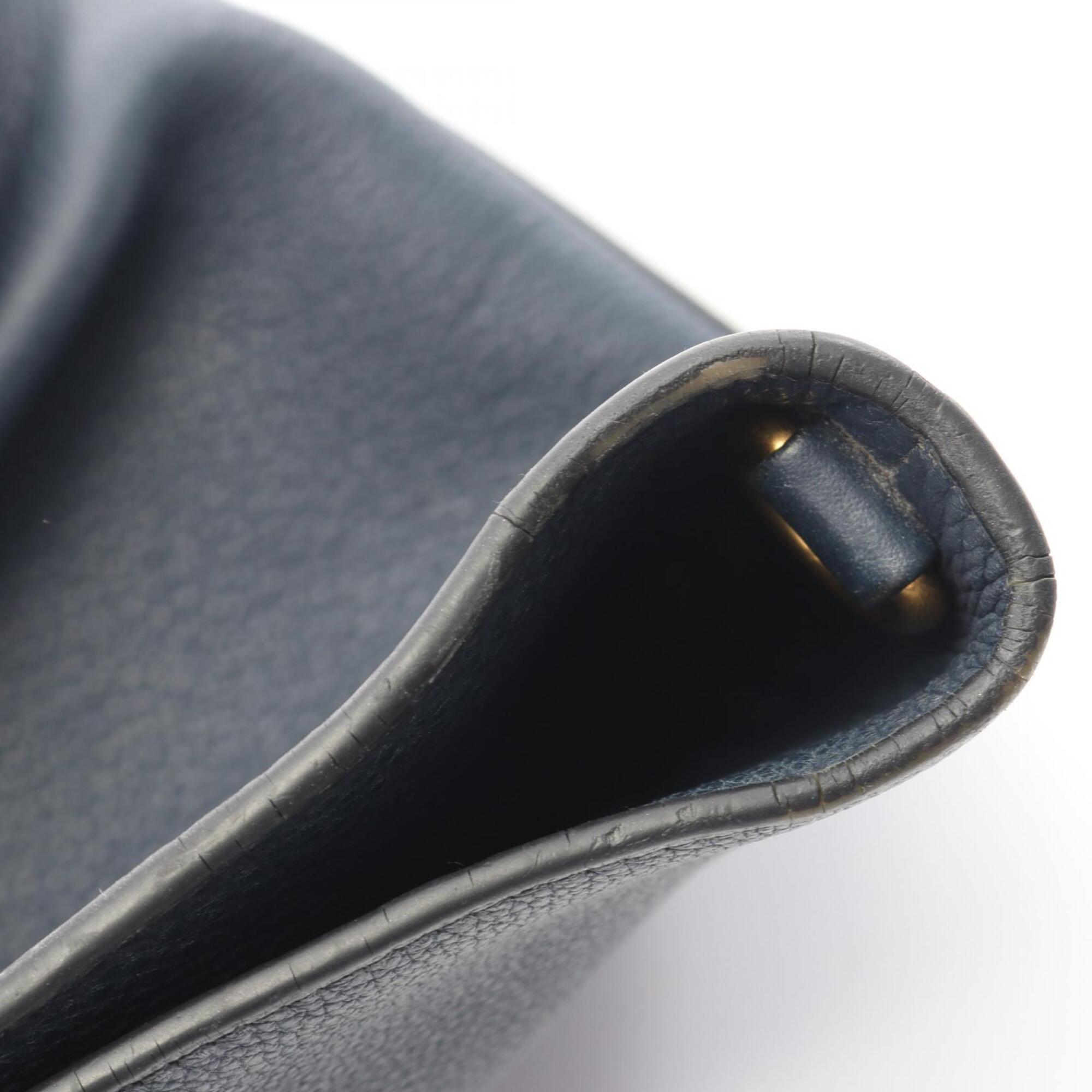 Prada Navy Leather Handbag Tote Bag (Pre-Owned)