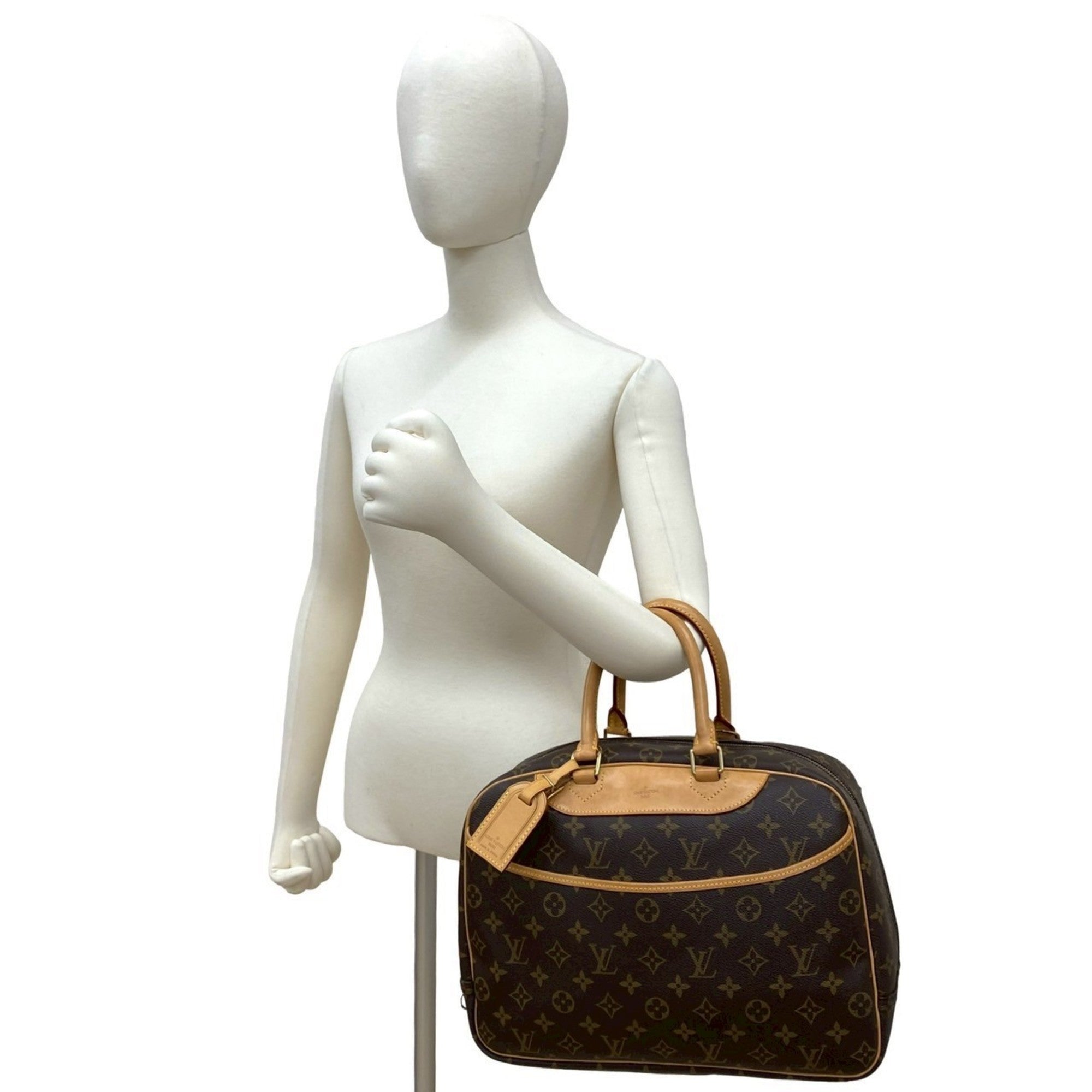 Louis Vuitton Brown Leather Pvc Boston Bag Handbag (Pre-Owned)