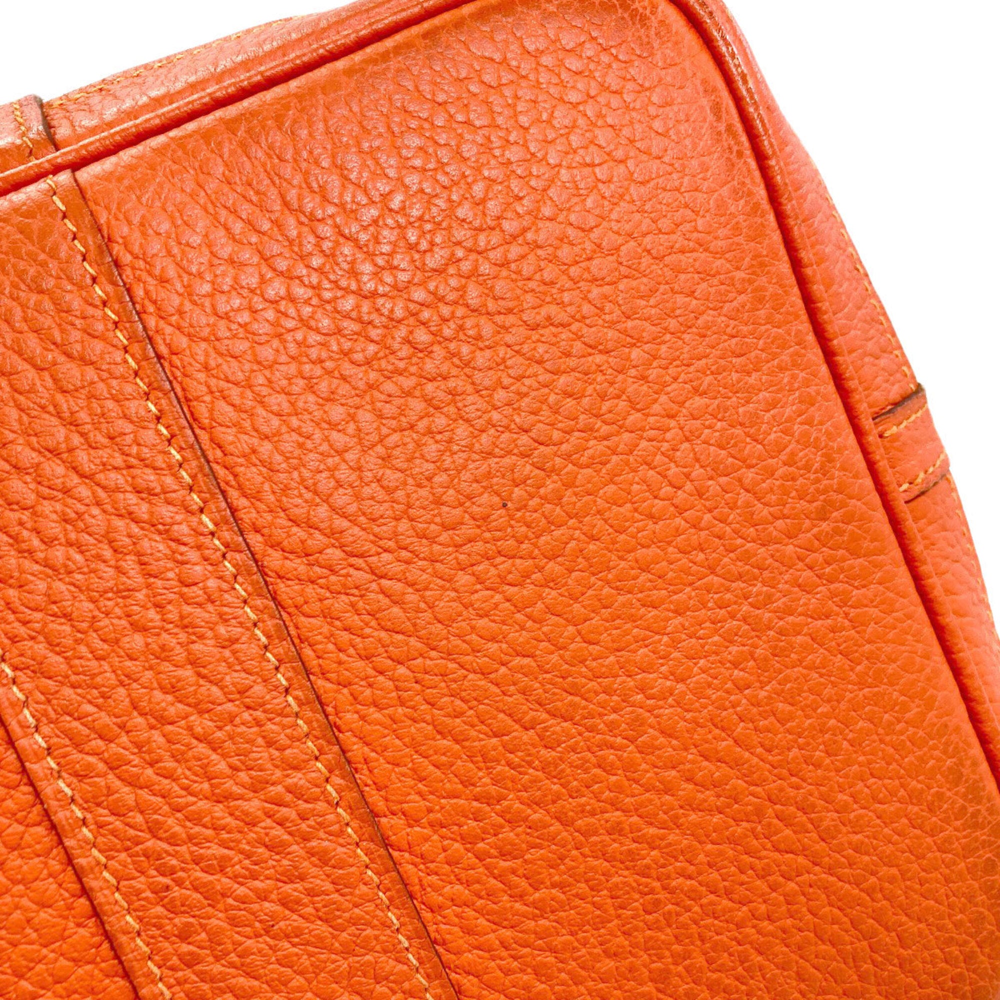 Hermes Orange Toile Officier Tote Bag (Pre-Owned)