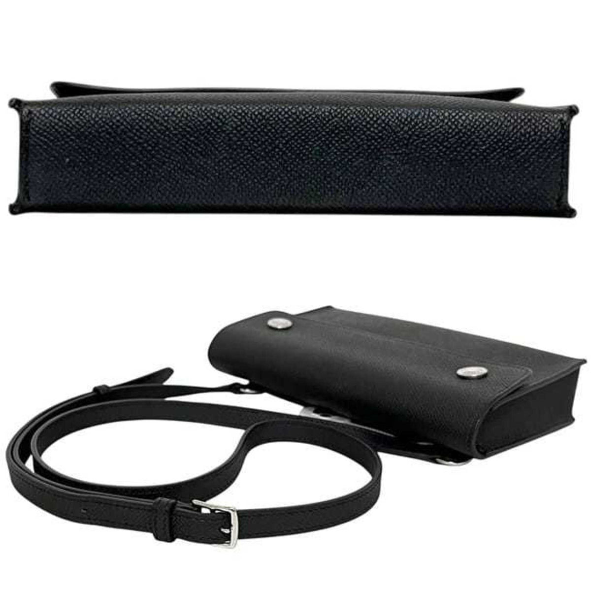 Hermes Black Leather Shoulder Bag (Pre-Owned)