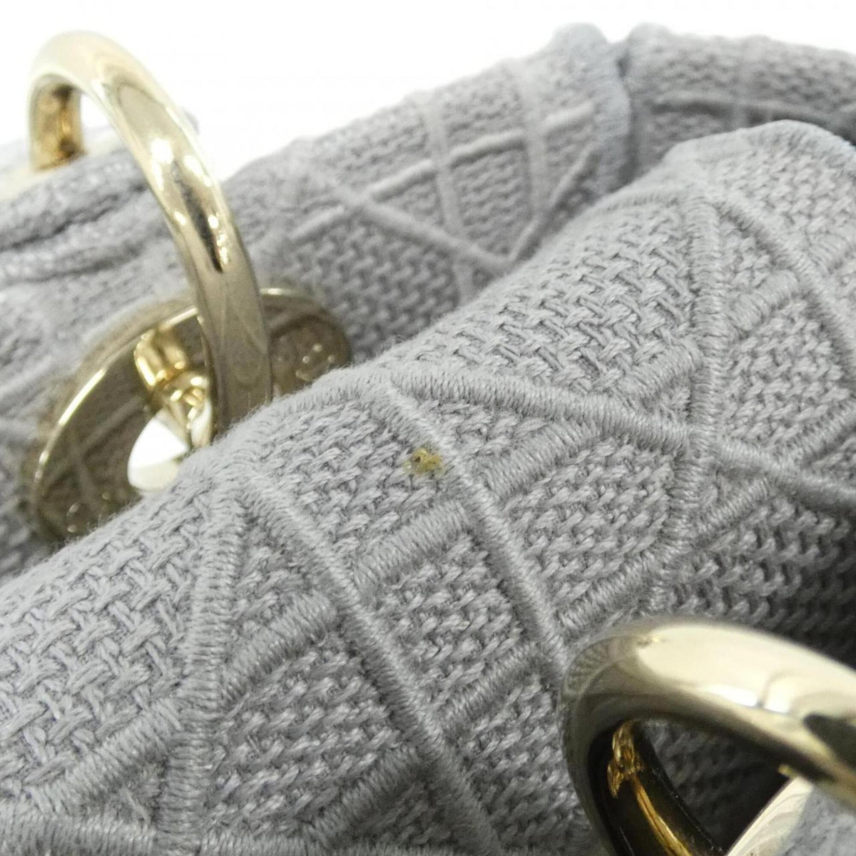 Christian Dior Gray Canvas Handbag (Pre-Owned)