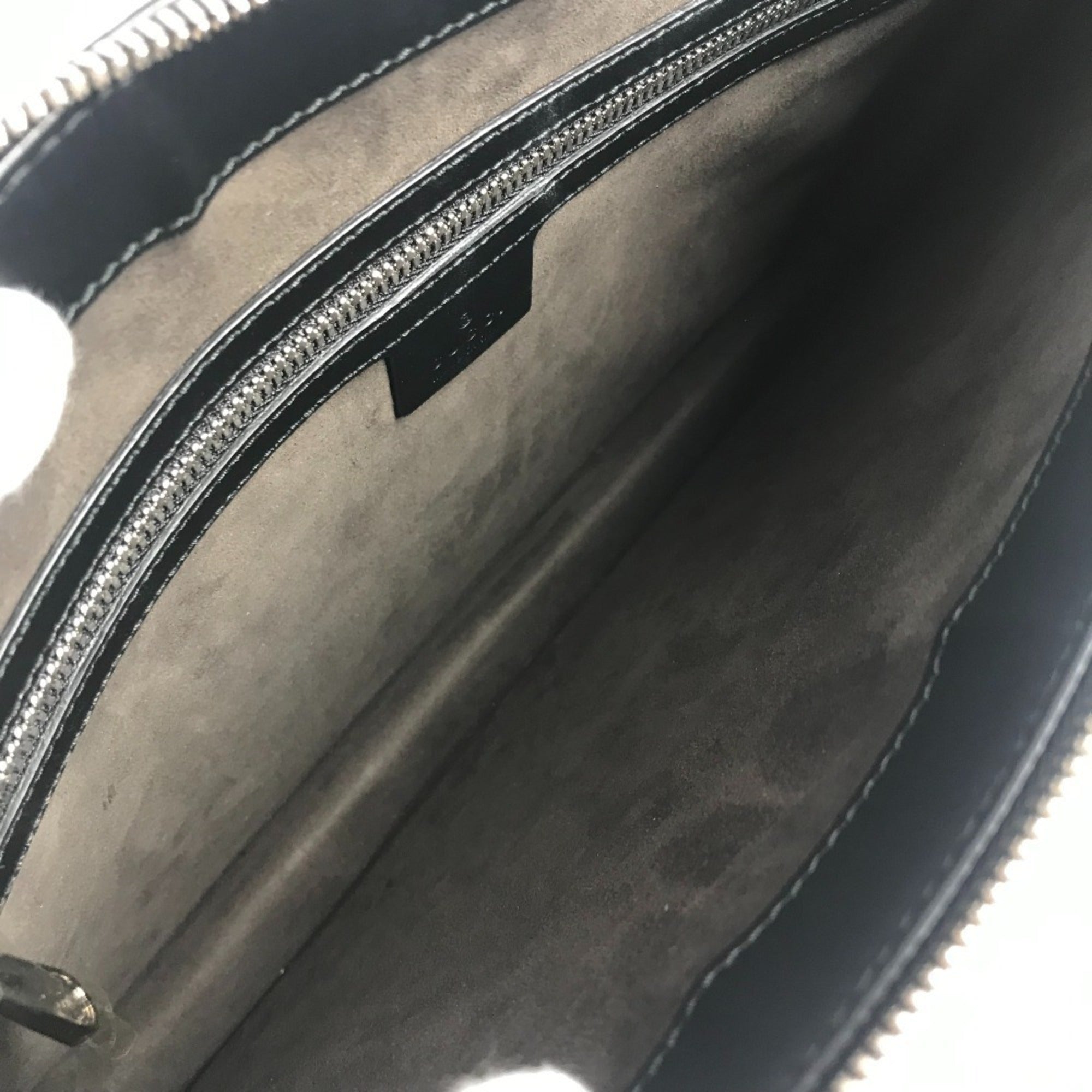 Gucci Black Leather Clutch Bag Shoulder Bag (Pre-Owned)