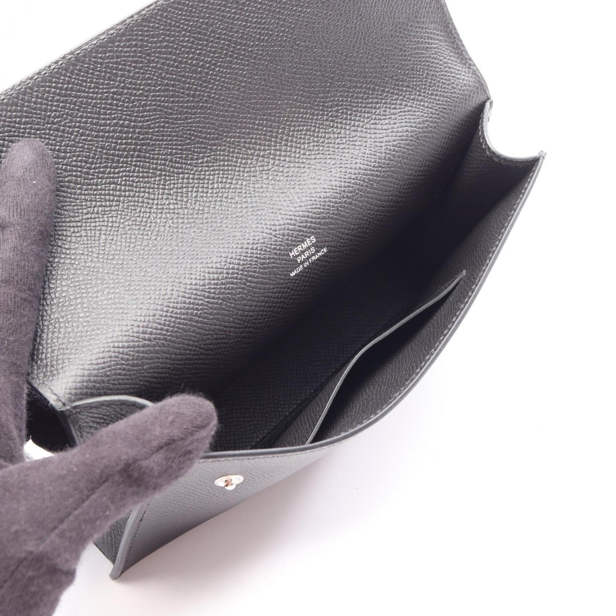 Hermes Black Epsom Leather Handbag Shoulder Bag (Pre-Owned)