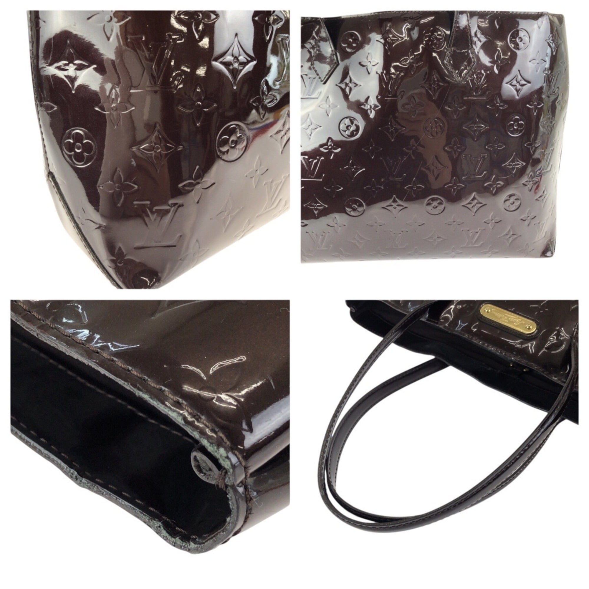 Louis Vuitton Amarante Purple Patent Leather Tote Bag (Pre-Owned)