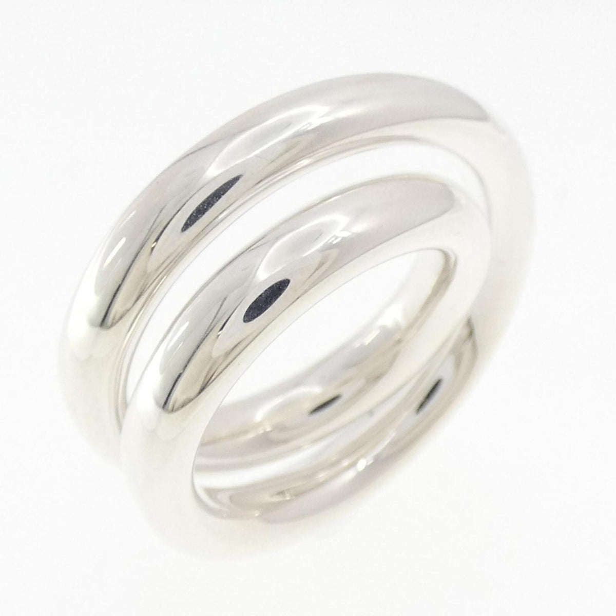 Hermes Silver Silver 925 Band Ring (Pre-Owned)