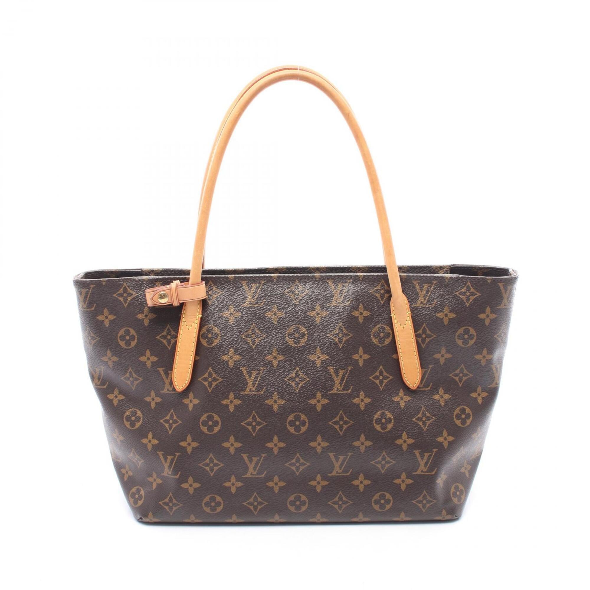 Louis Vuitton Brown Coated Canvas Leather Handbag Tote Bag (Pre-Owned)