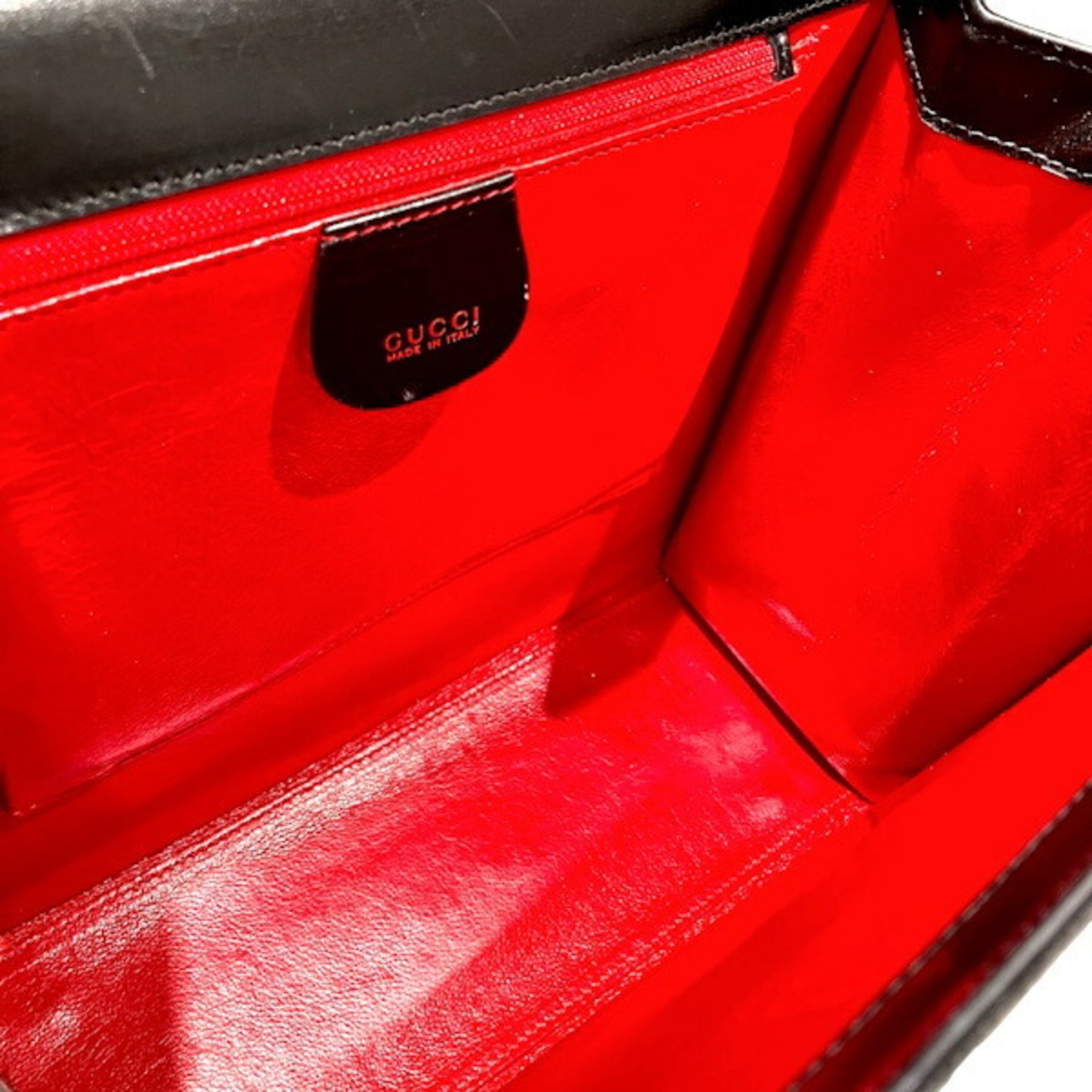 Gucci Black Leather Handbag (Pre-Owned)
