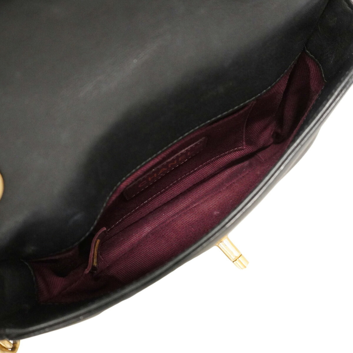 Chanel Black Leather Shoulder Bag (Pre-Owned)