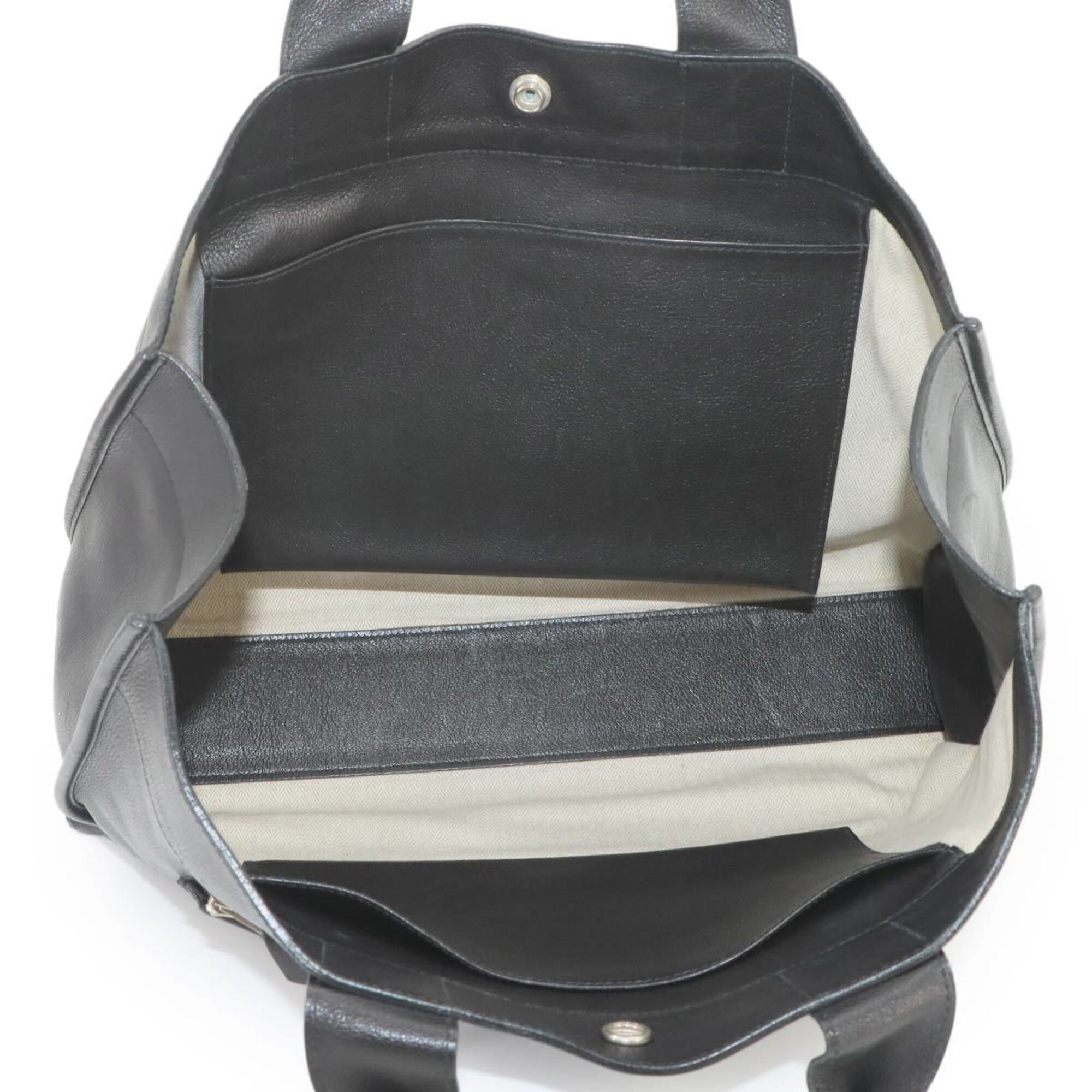 Hermes Black Evergrain Leather Handbag (Pre-Owned)