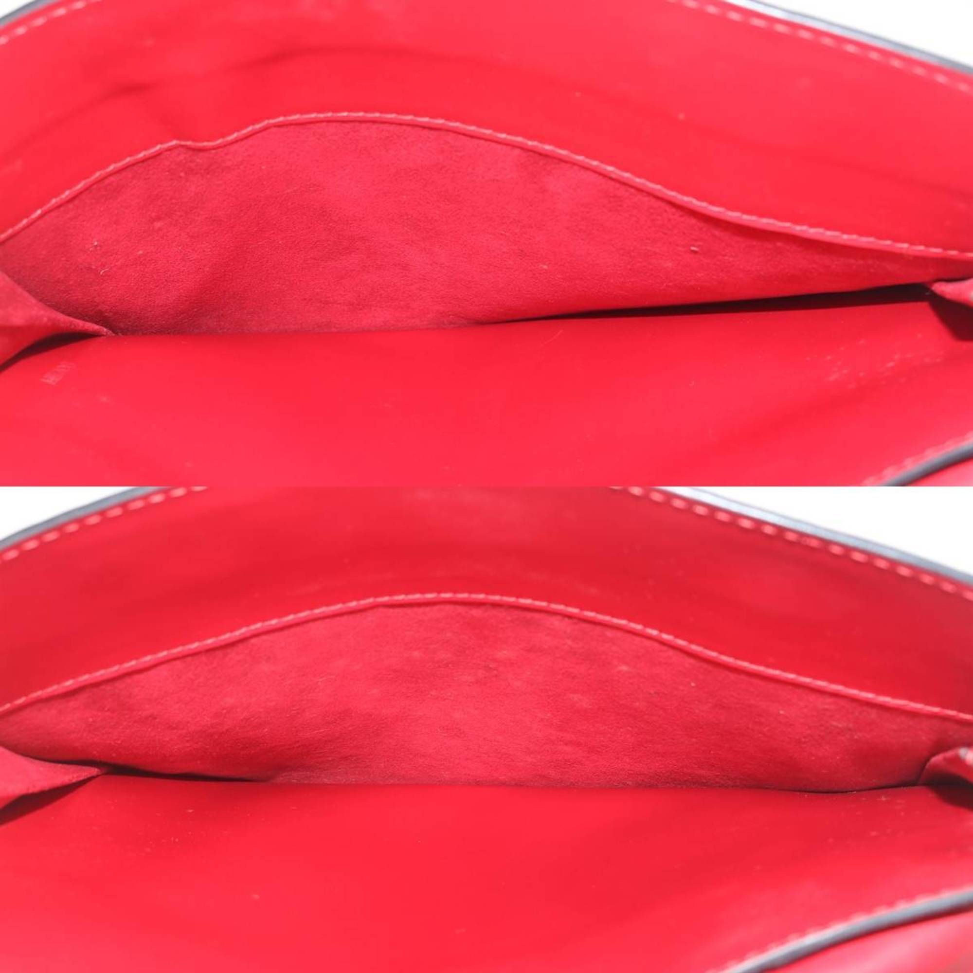 Louis Vuitton Red Color Leather Handbag (Pre-Owned)