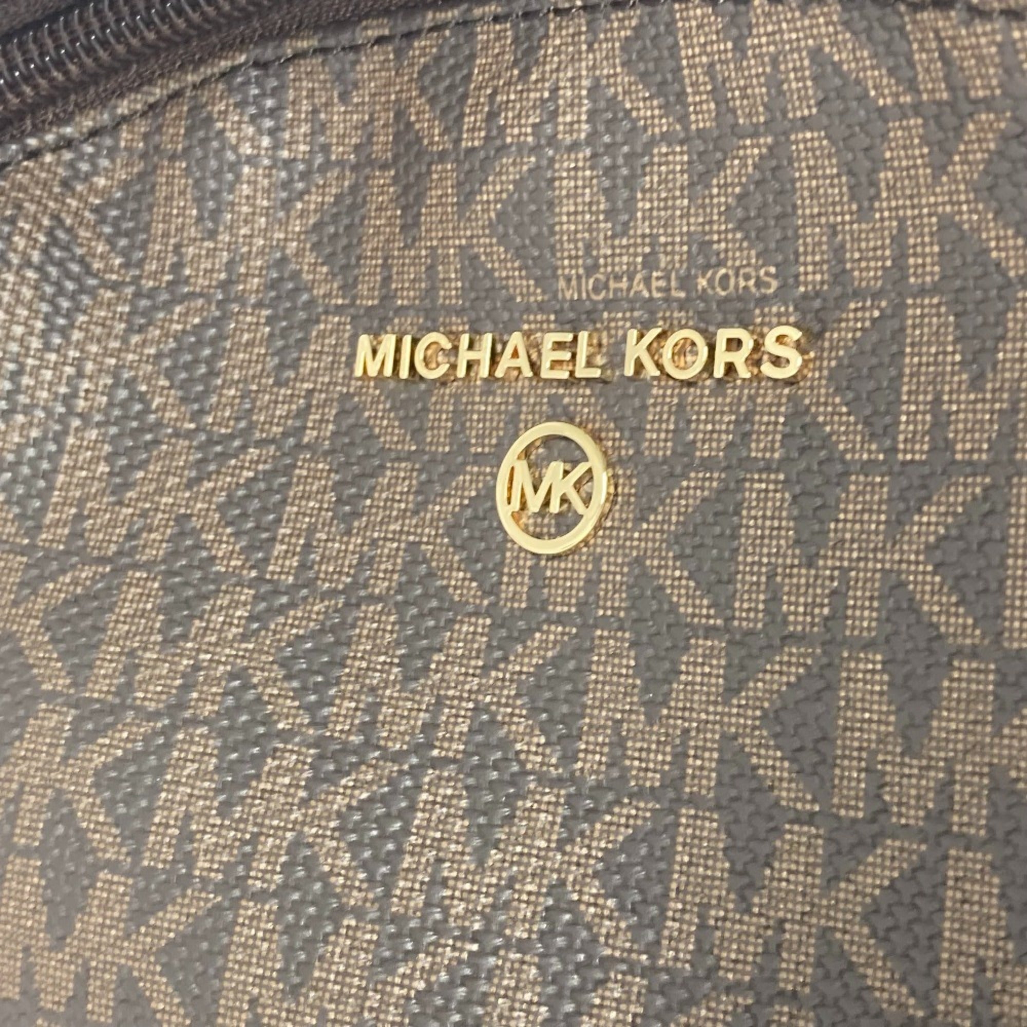 Michael Kors Brown Pvc Leather Backpack (Pre-Owned)