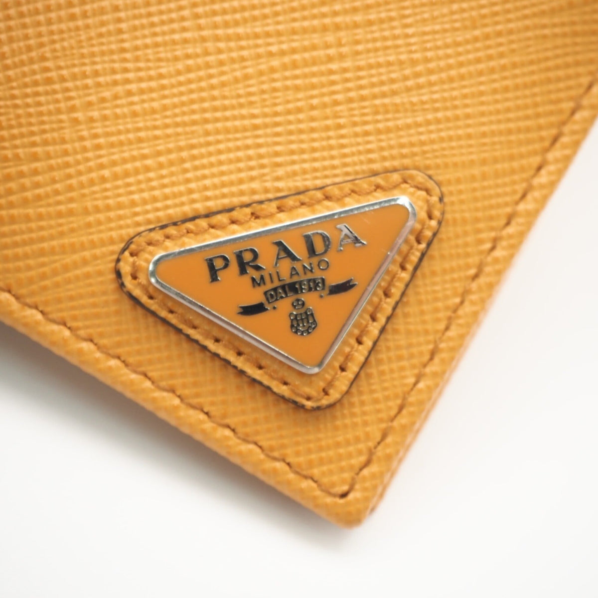 Prada Saffiano Orange Saffiano Wallet (Bi-Fold) (Pre-Owned)