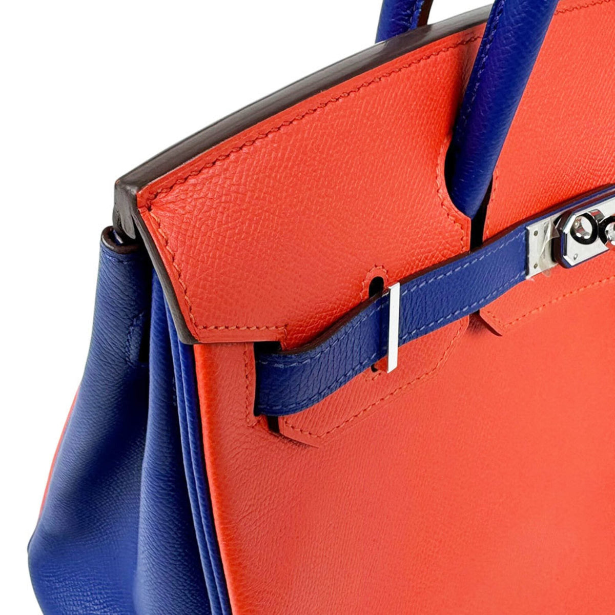 Hermes Blue Royal Capucine Epsom Leather Handbag (Pre-Owned)