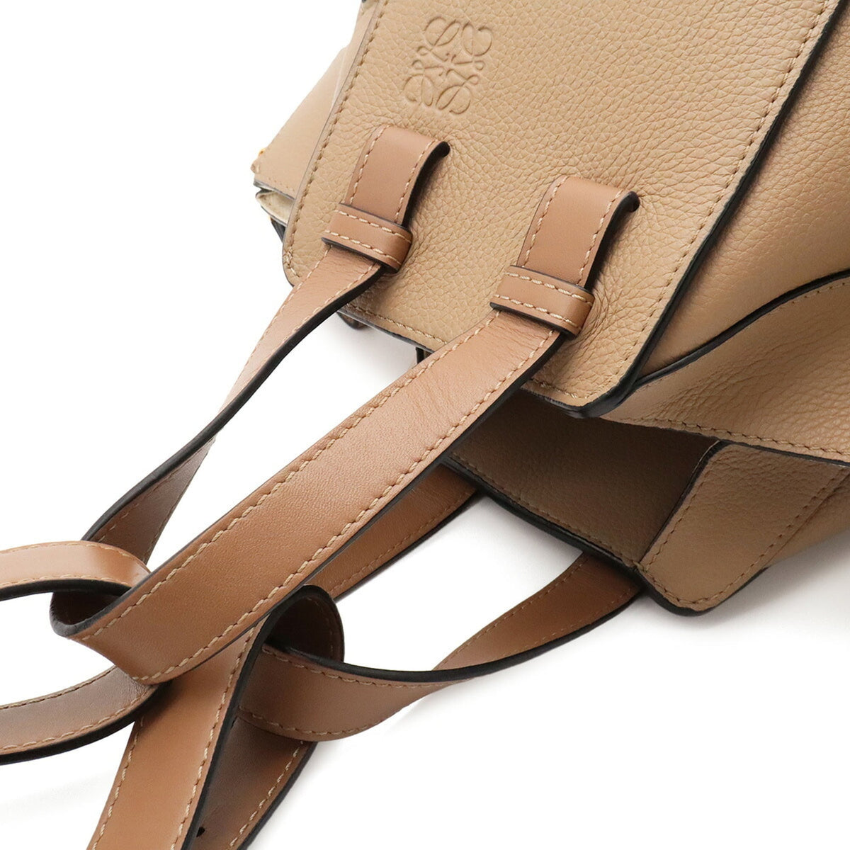 Loewe Grayish Leather Handbag Shoulder Bag (Pre-Owned)
