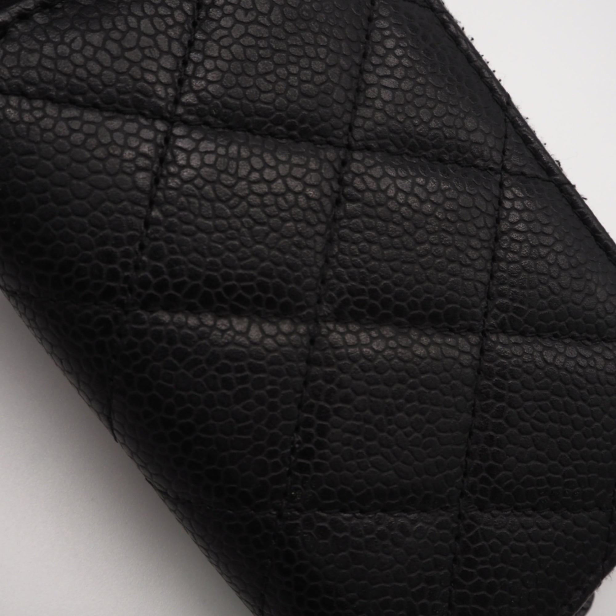 Chanel Black Grained Calfskin Coin Purse/Coin Case (Pre-Owned)