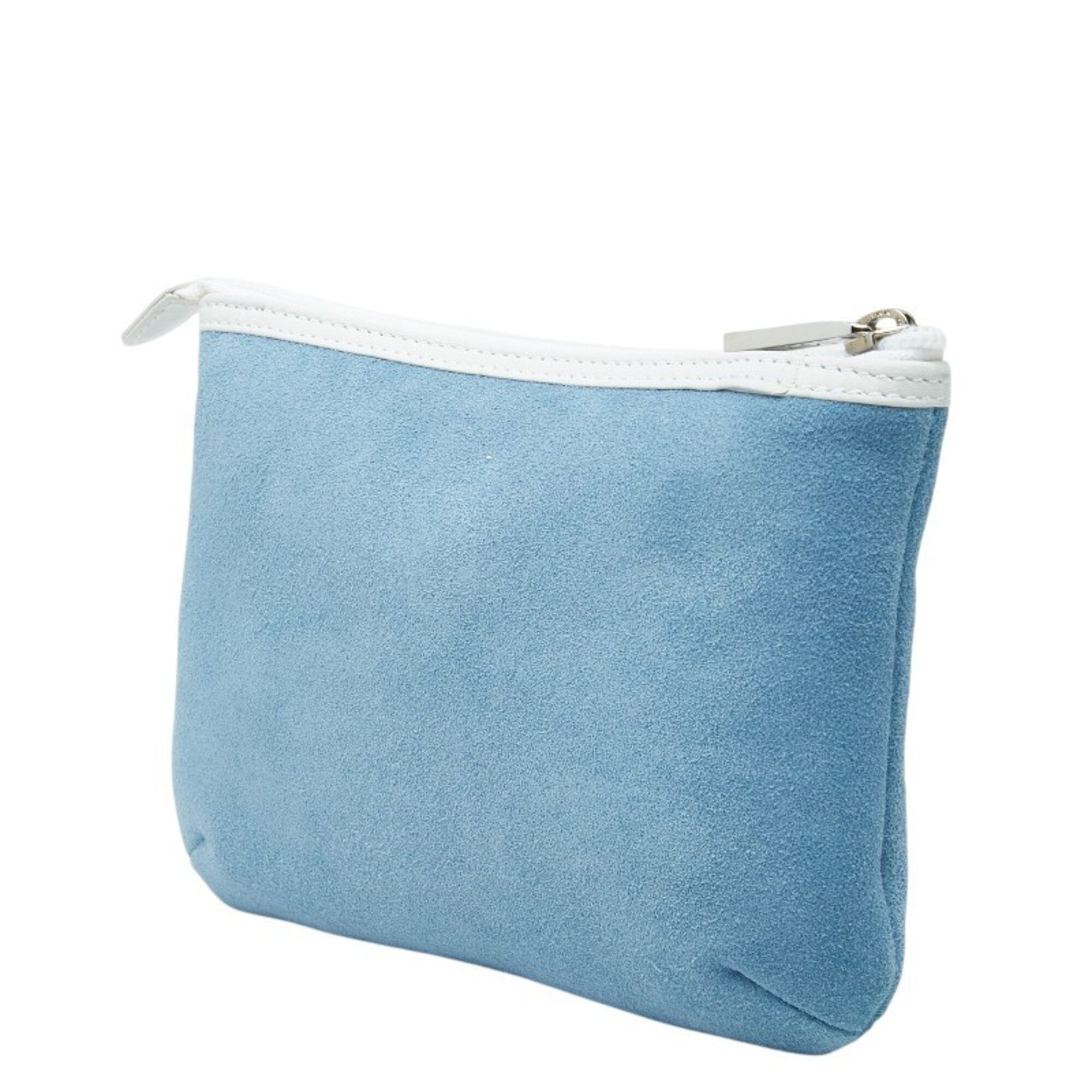 Loewe Blue Suede Handbag Pouch (Pre-Owned)