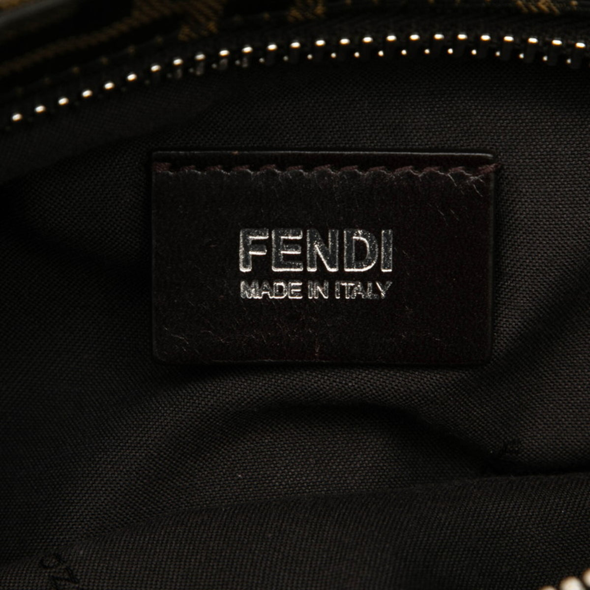 Fendi Zucca Brown Canvas Leather Sling Bag (Pre-Owned)