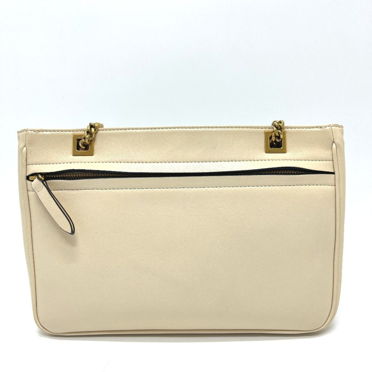Valentino Beige Black Leather Handbag Shoulder Bag (Pre-Owned)