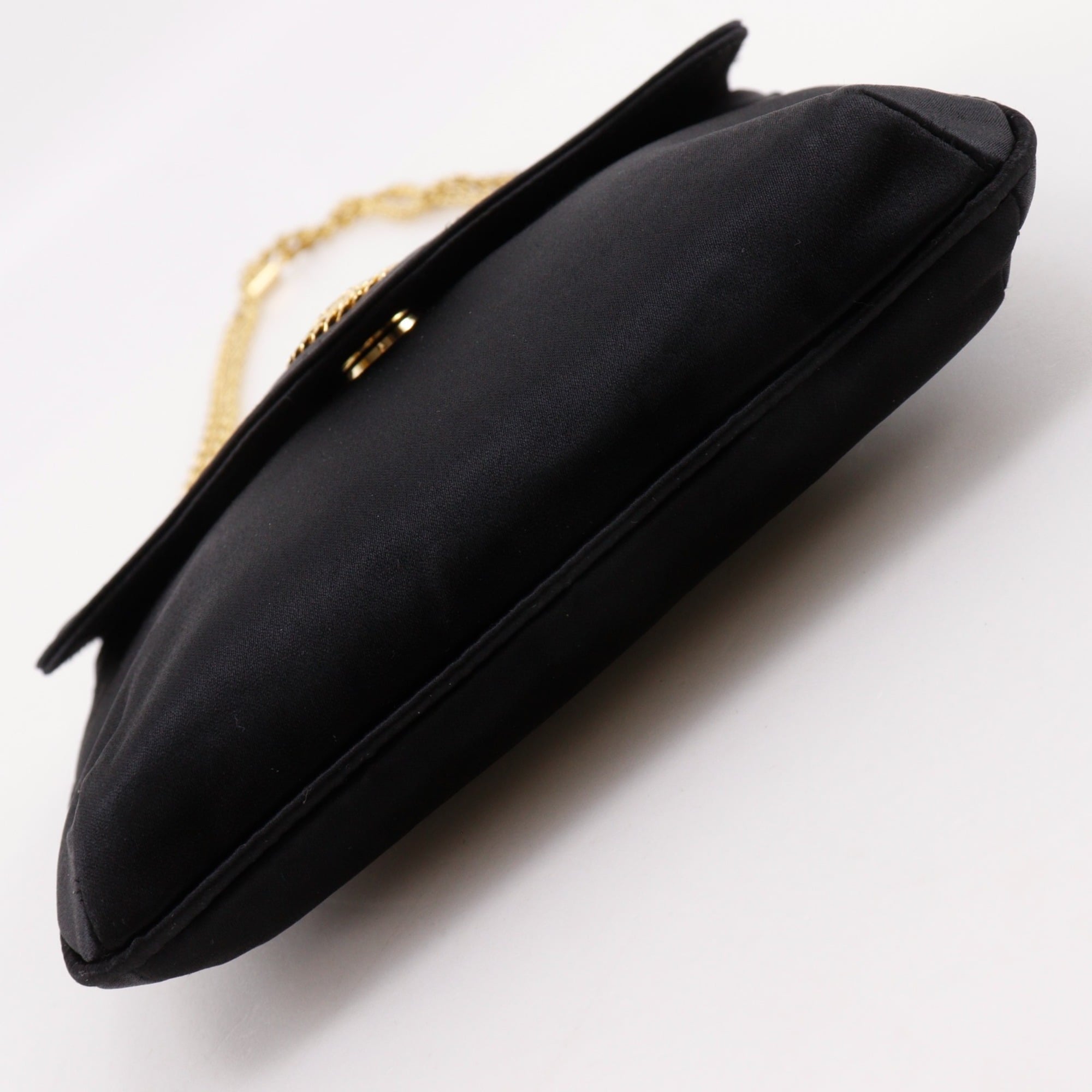 Celine Black Satin Shoulder Bag (Pre-Owned)