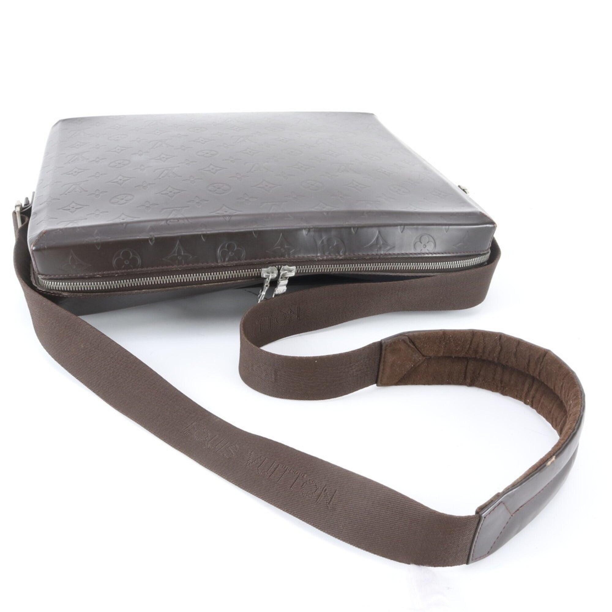 Louis Vuitton Monogram Glace Coffee Monogram Glacé Monogram Messenger Bag Shoulder Bag (Pre-Owned)
