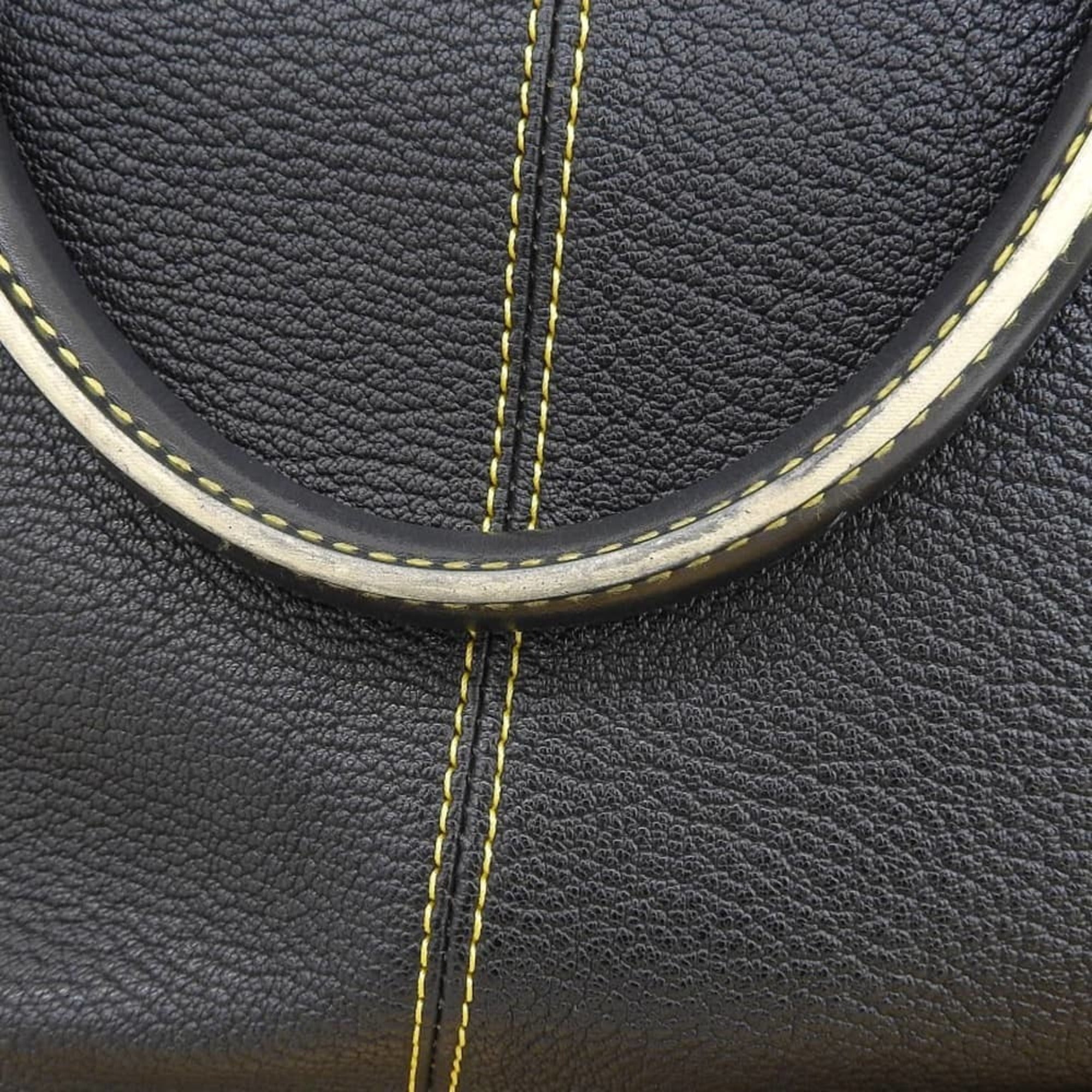 Louis Vuitton Black Noir Leather Handbag (Pre-Owned)