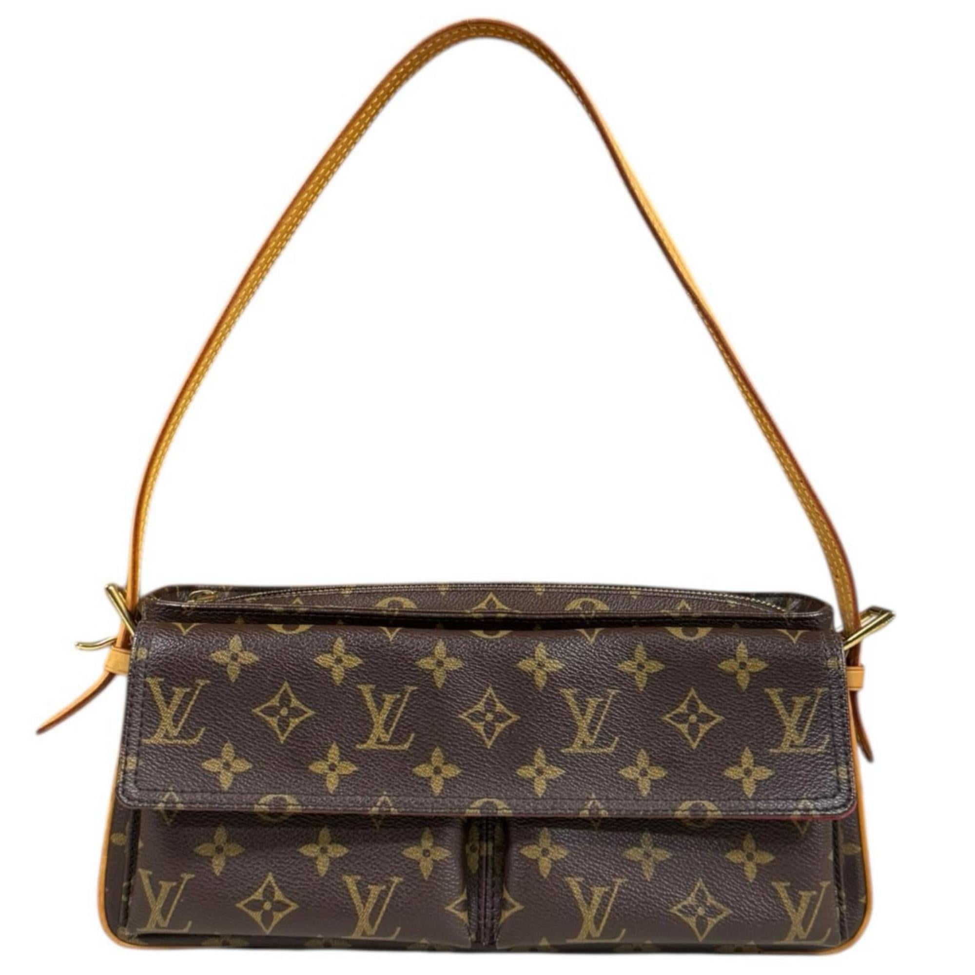 Louis Vuitton Brown Monogram Canvas Shoulder Bag (Pre-Owned)