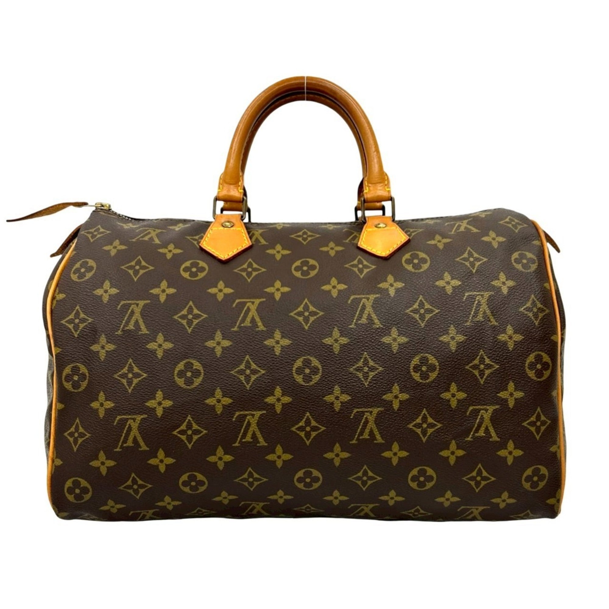 Louis Vuitton Brown Leather Pvc Boston Bag Handbag (Pre-Owned)