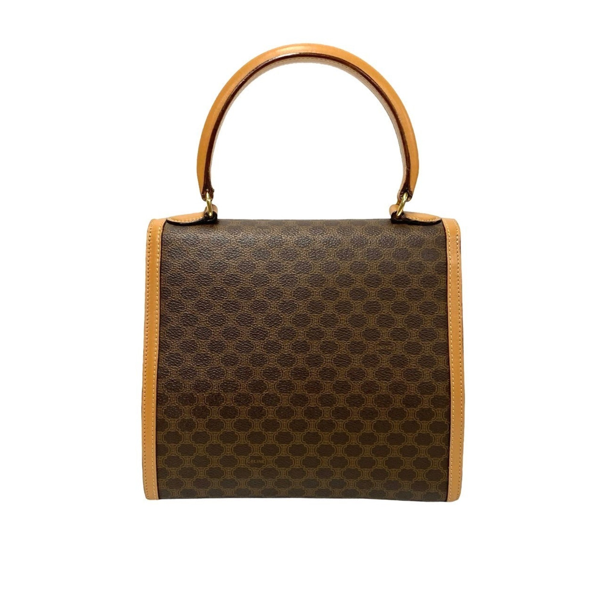 Celine Beige Brown Leather Pvc Handbag Shoulder Bag (Pre-Owned)