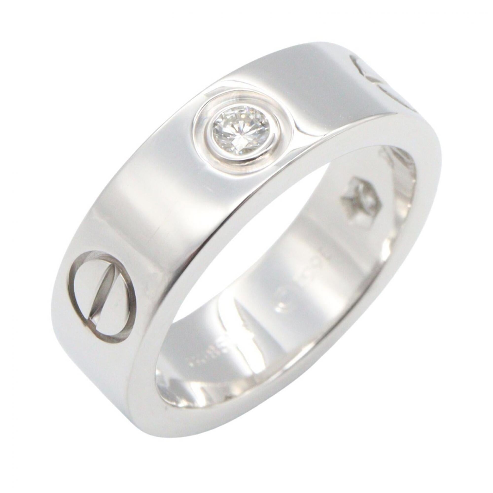 Cartier Silver Clear White Gold (18K) Band Ring (Pre-Owned)