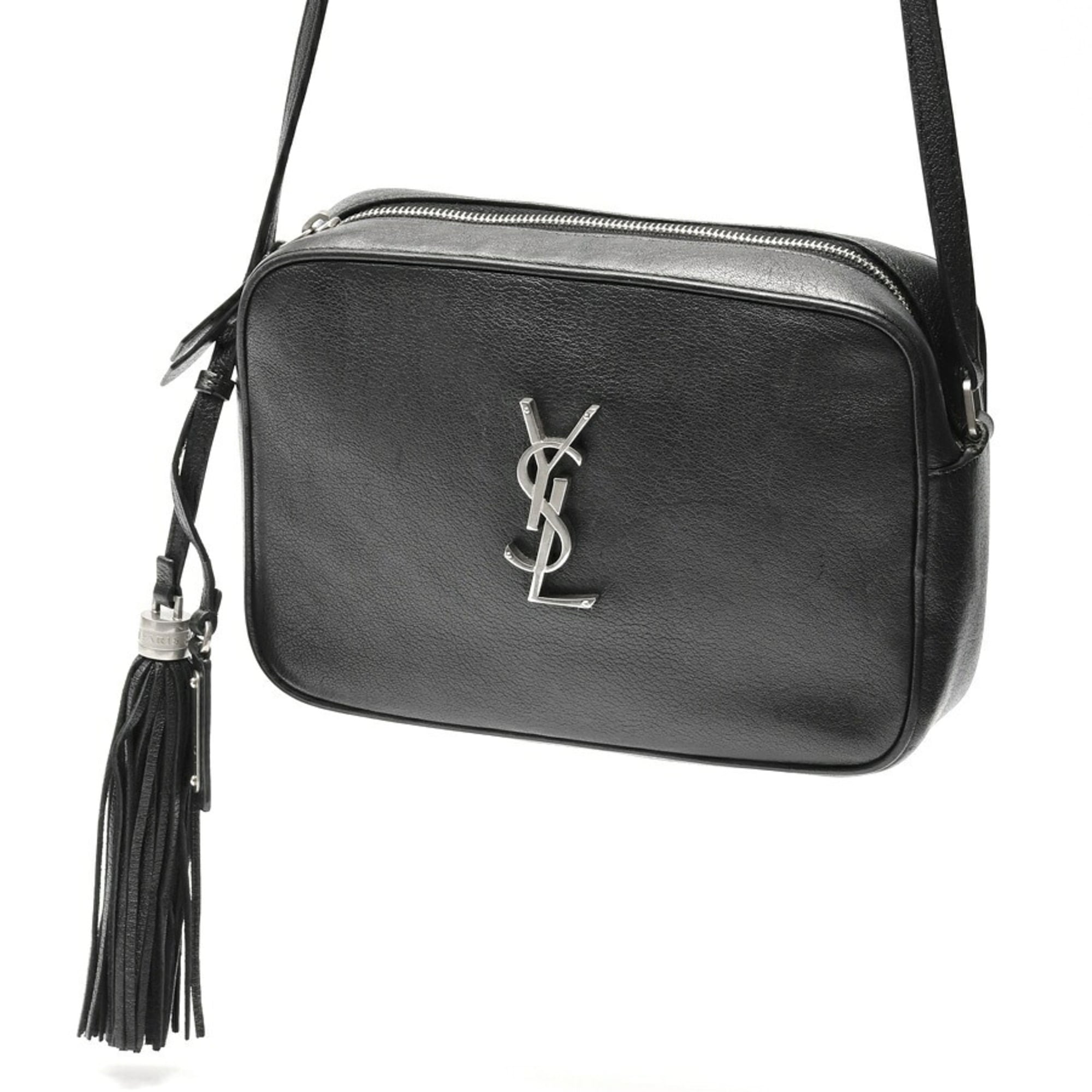 Saint Laurent Black Leather Shoulder Bag (Pre-Owned)