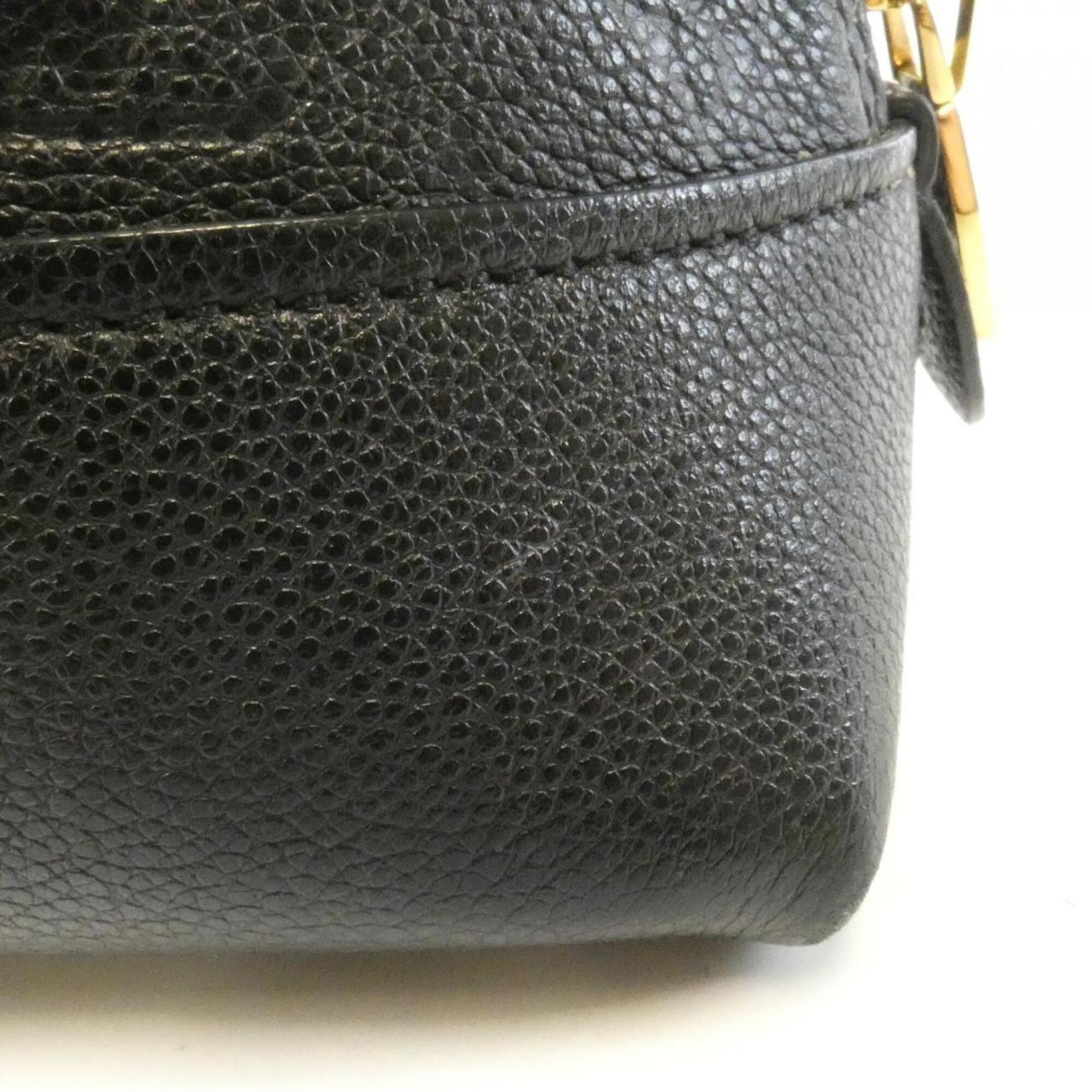 Louis Vuitton Black Leather Handbag (Pre-Owned)