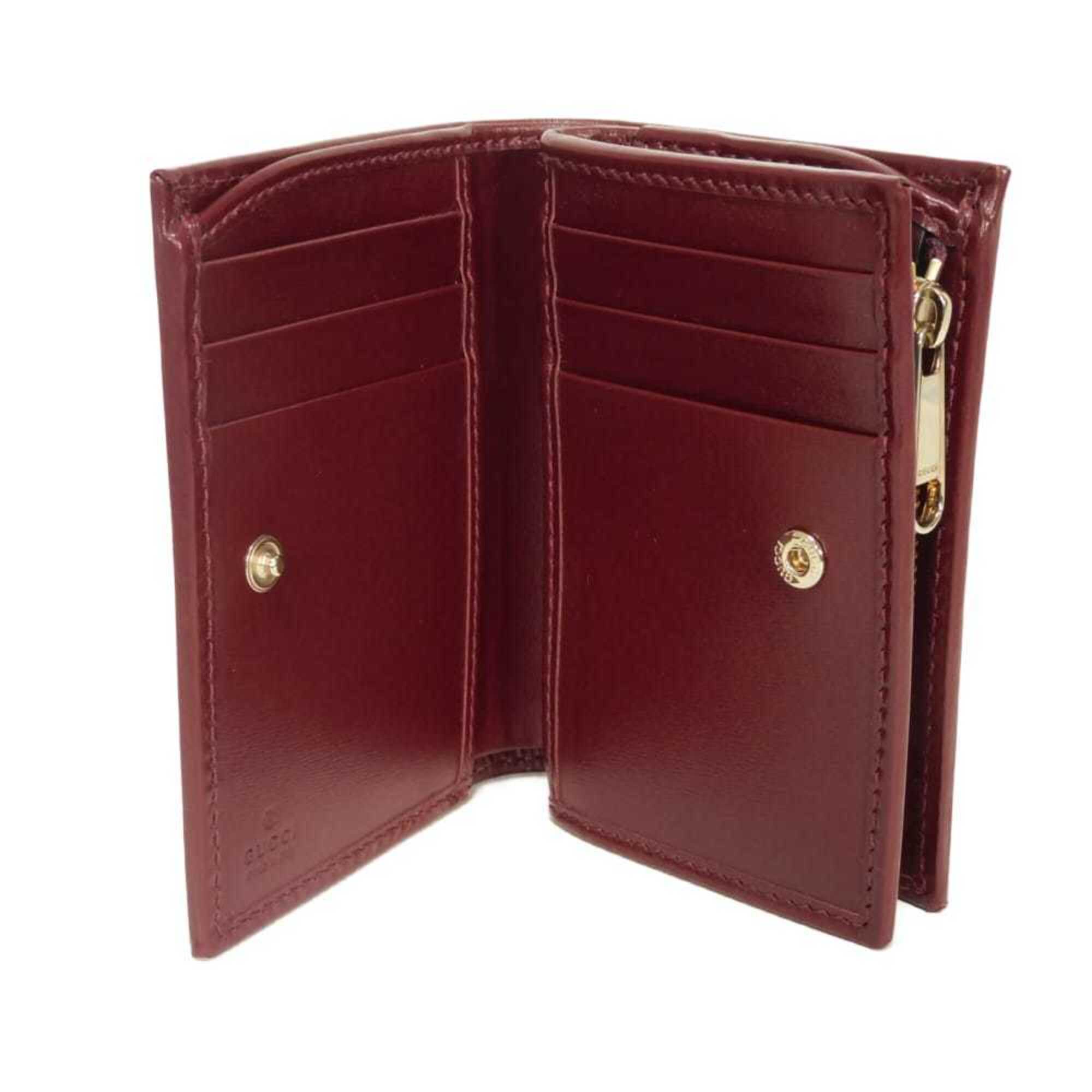 Gucci Bordeaux Red Color Gg Supreme Wallet (Bi-Fold) (Pre-Owned)