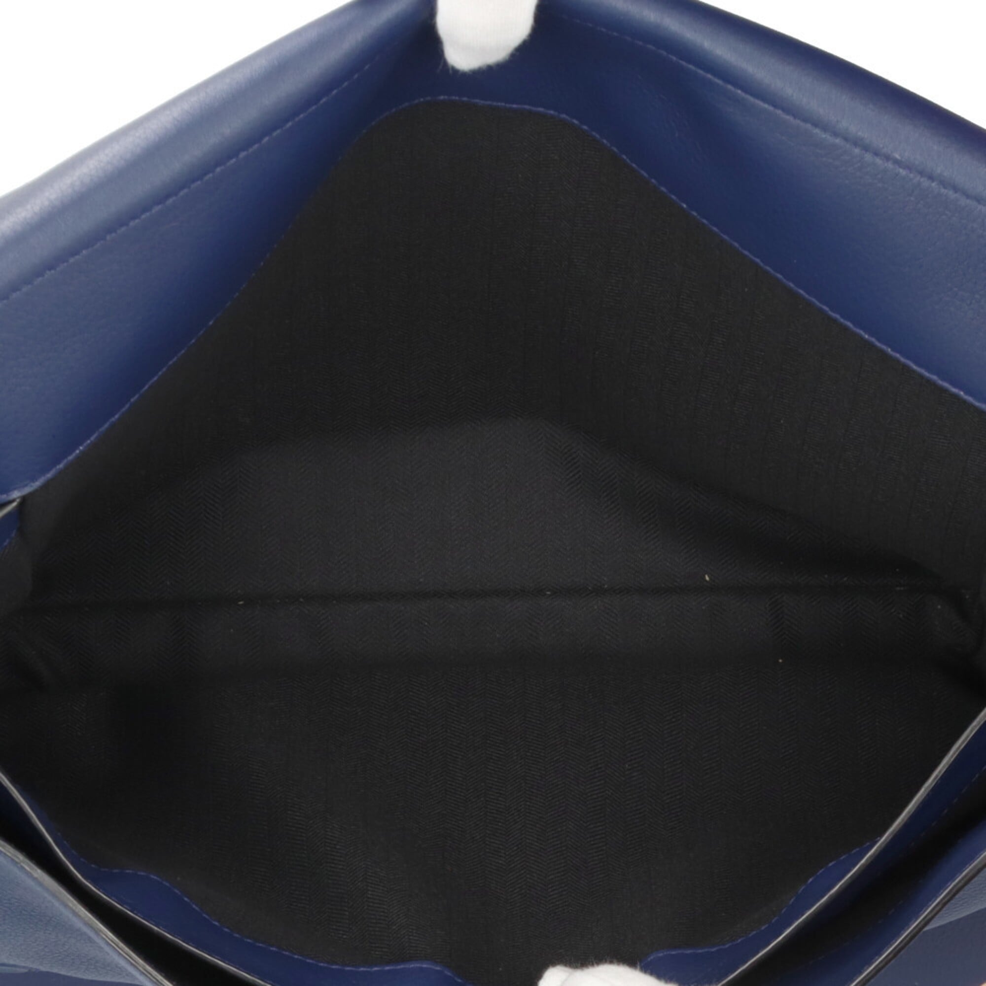 Loewe Anton Navy Leather Messenger Bag Shoulder Bag (Pre-Owned)