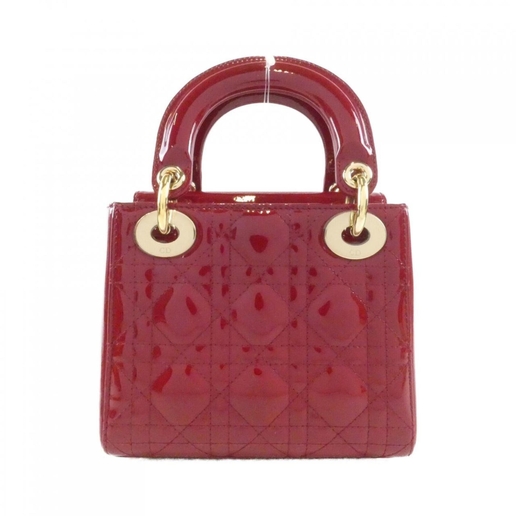 Christian Dior Cherry Red Leather Handbag (Pre-Owned)