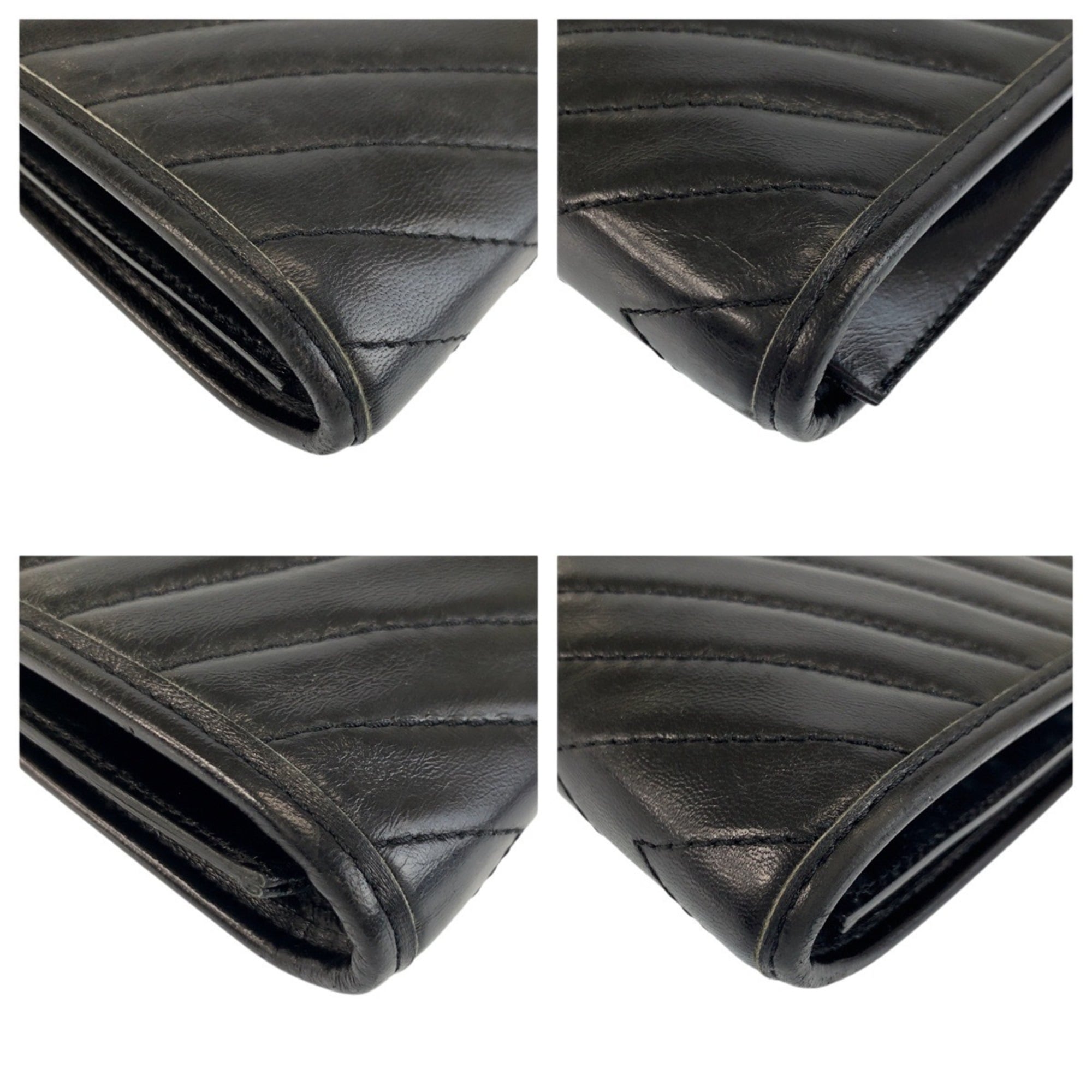 Yves Saint Laurent Black Leather Clutch Bag (Pre-Owned)