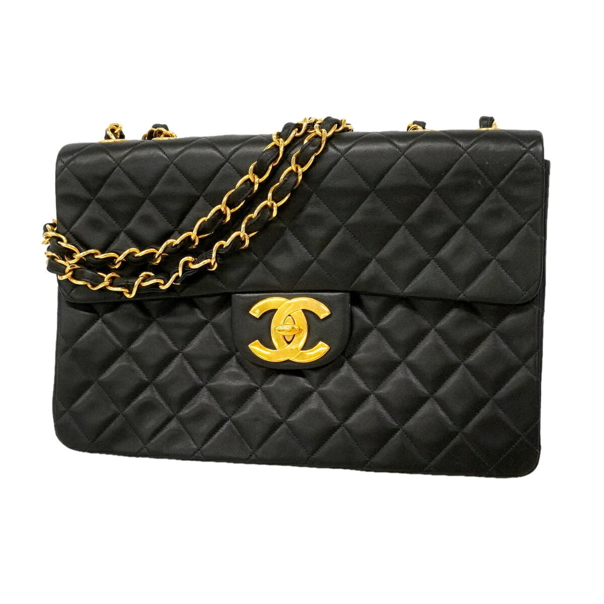 Chanel Black Leather Shoulder Bag (Pre-Owned)