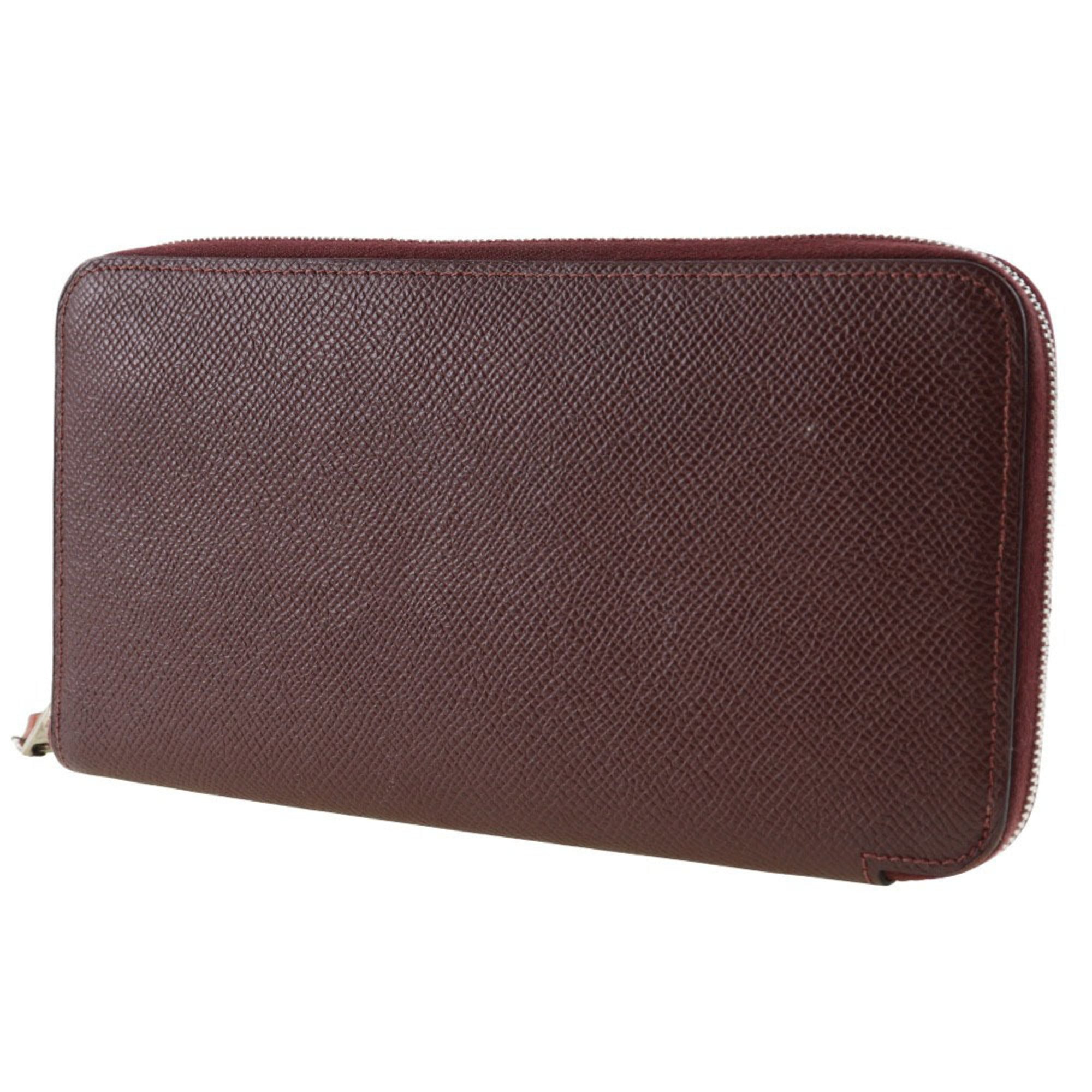 Hermes Bordeaux Red Color Rouge H Epsom Leather Coin Purse/Coin Case (Pre-Owned)