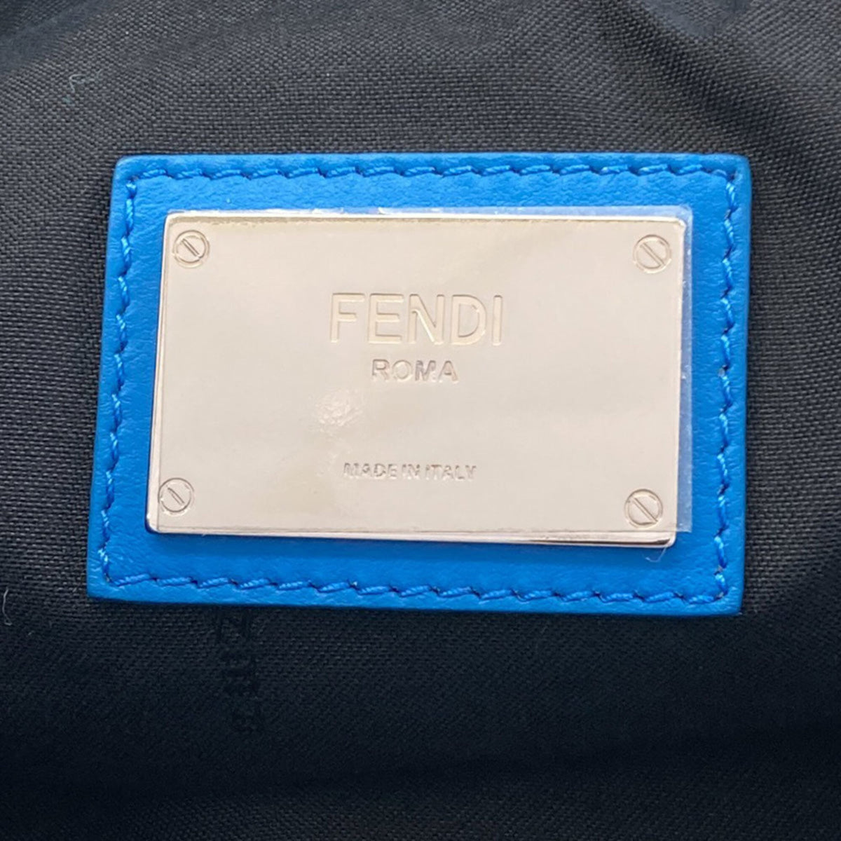Fendi Blue Leather Backpack (Pre-Owned)