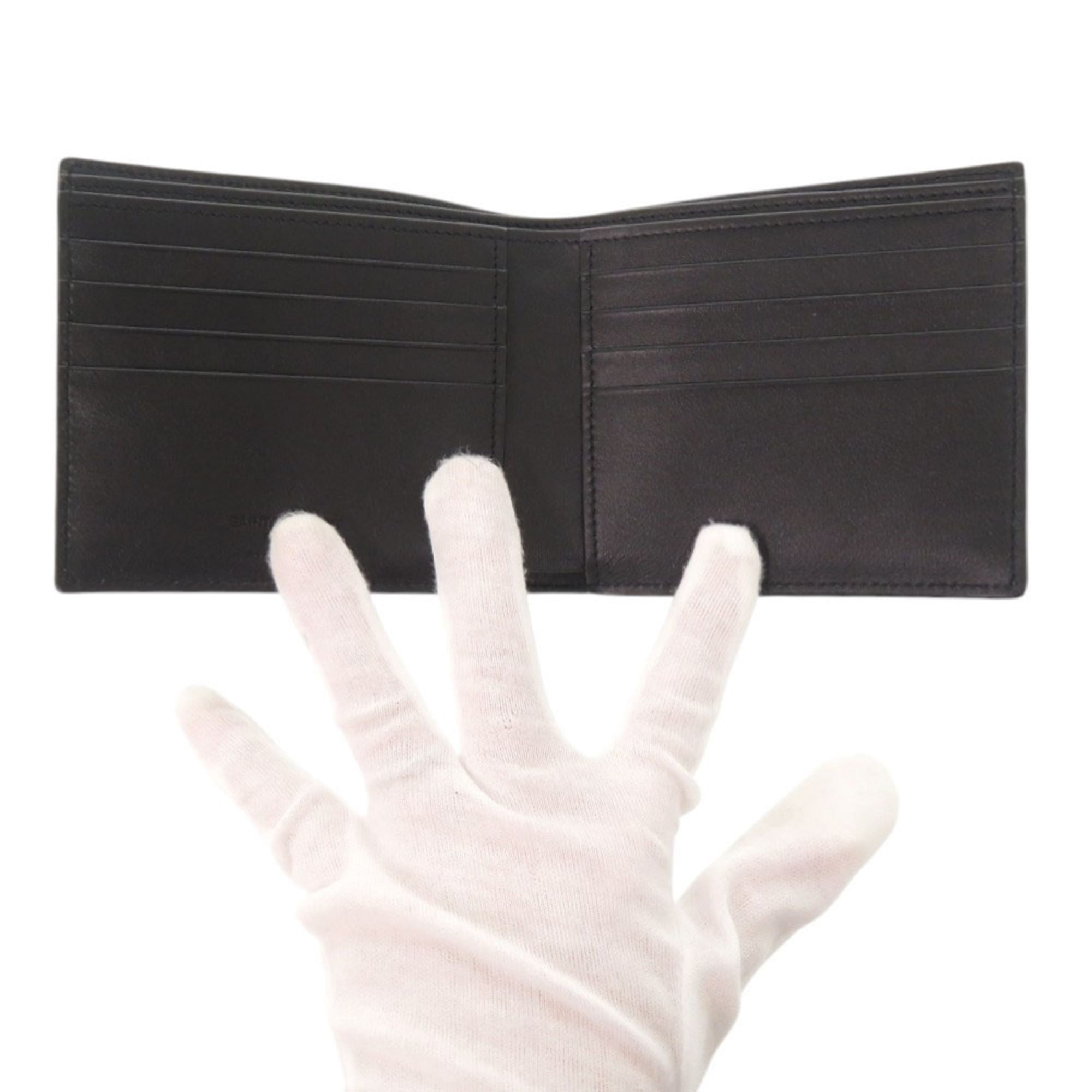 Saint Laurent Black Patent Leather Wallet (Bi-Fold) (Pre-Owned)
