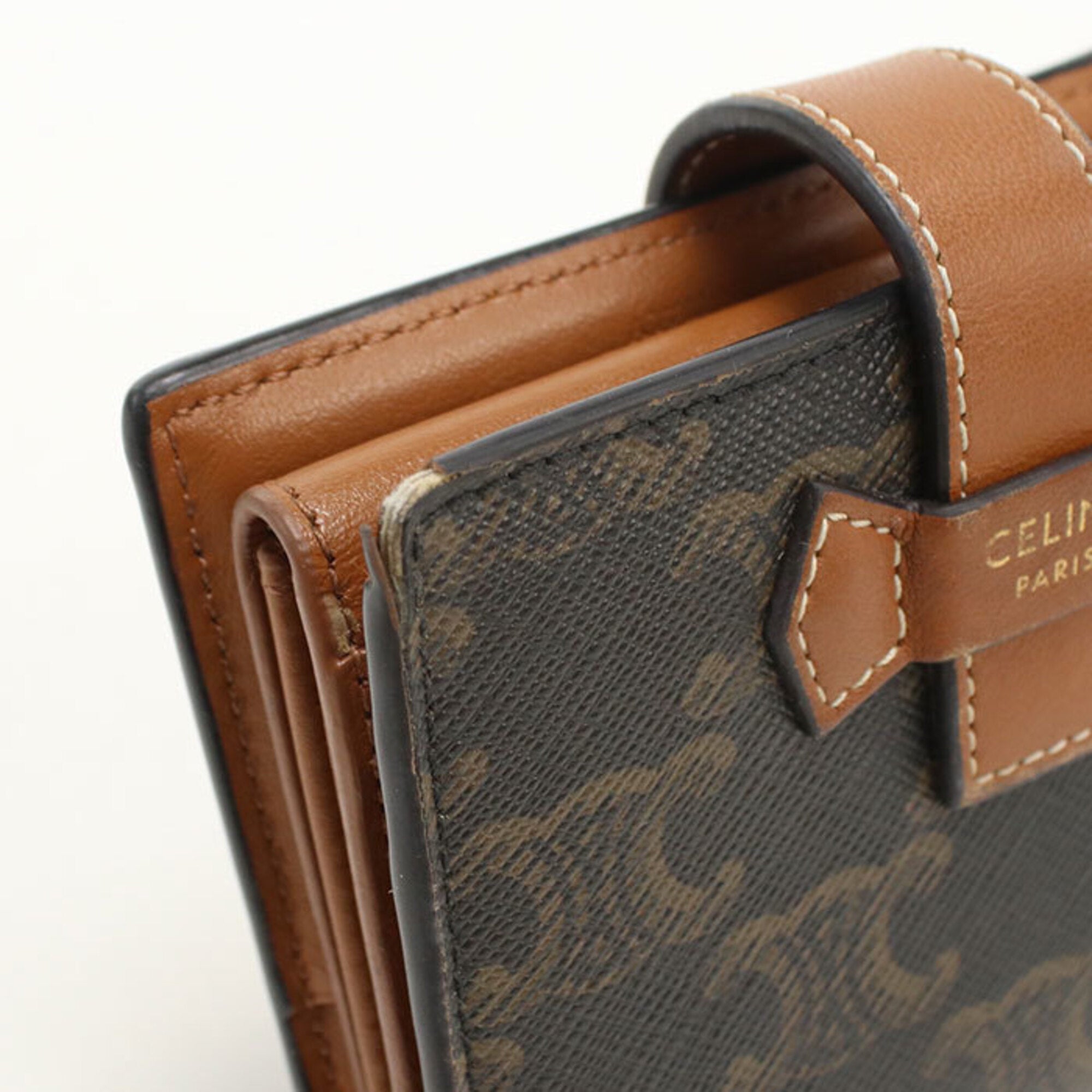 Celine Brown Pvc Wallet (Bi-Fold) (Pre-Owned)