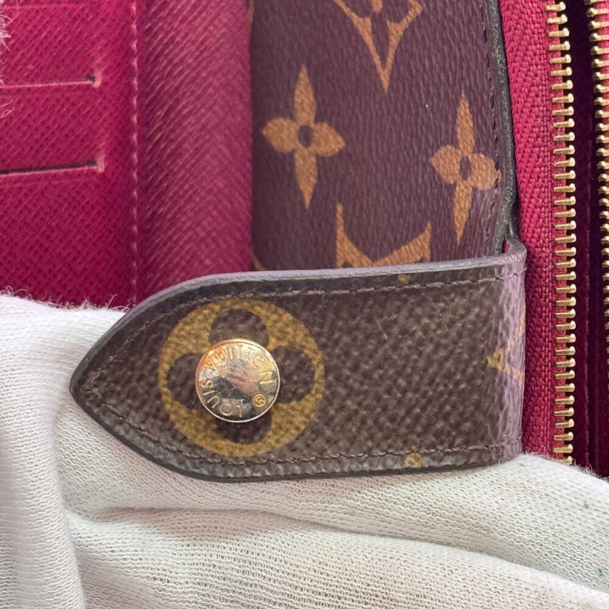 Louis Vuitton Brown Monogram Pink Monogram Wallet (Bi-Fold) (Pre-Owned)
