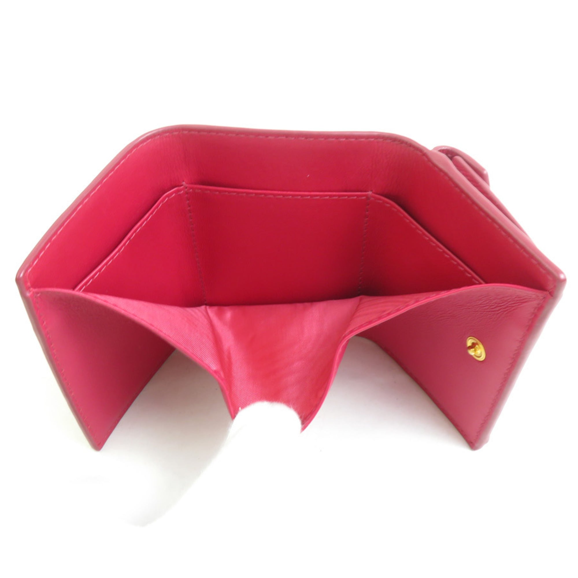 Prada Pink Leather Wallet (Tri-Fold) (Pre-Owned)