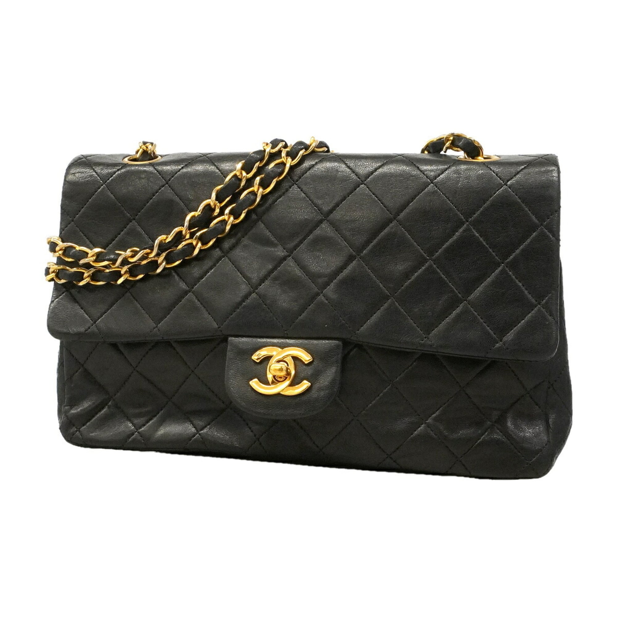Chanel Black Leather Shoulder Bag (Pre-Owned)
