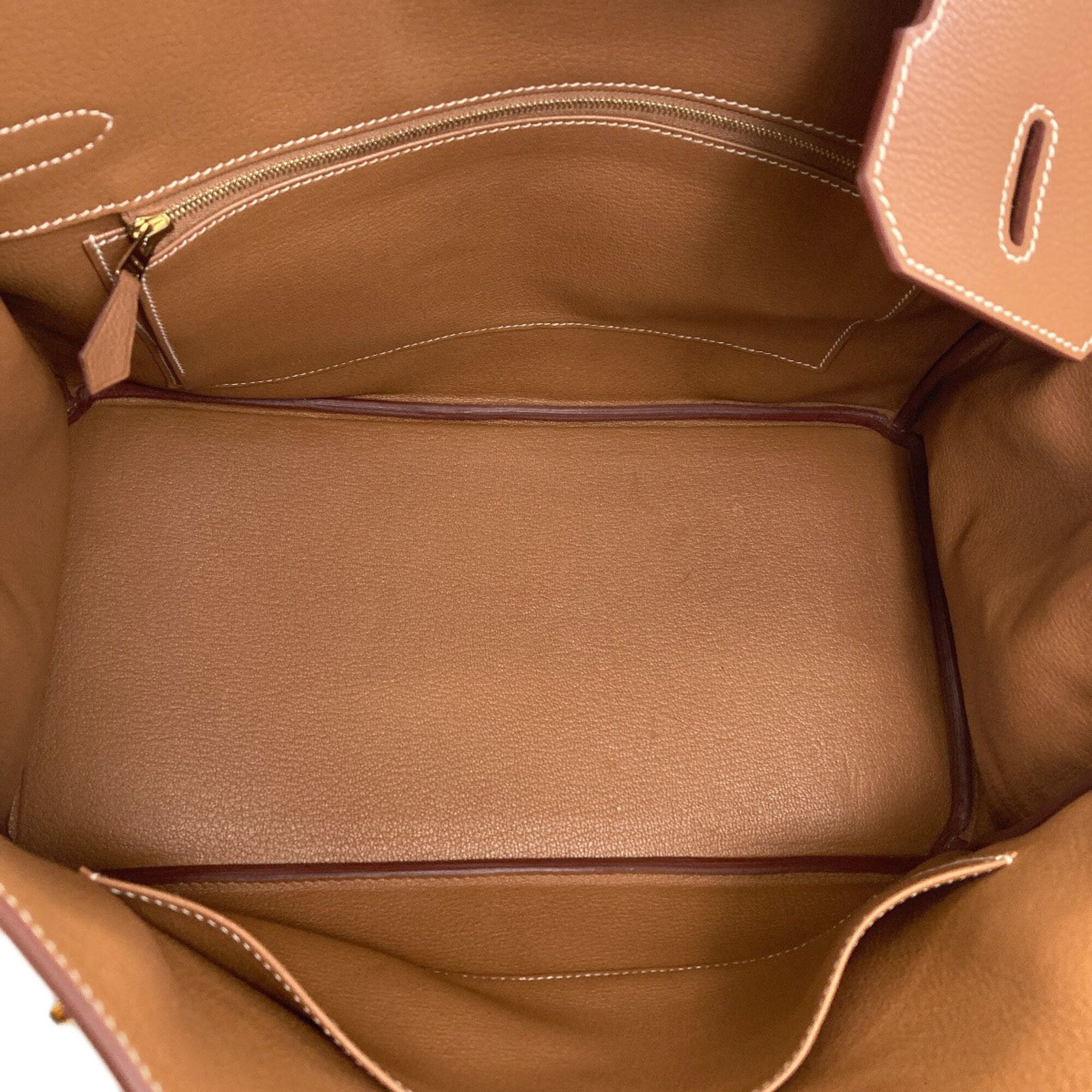 Hermes Gold Togo Leather Handbag (Pre-Owned)