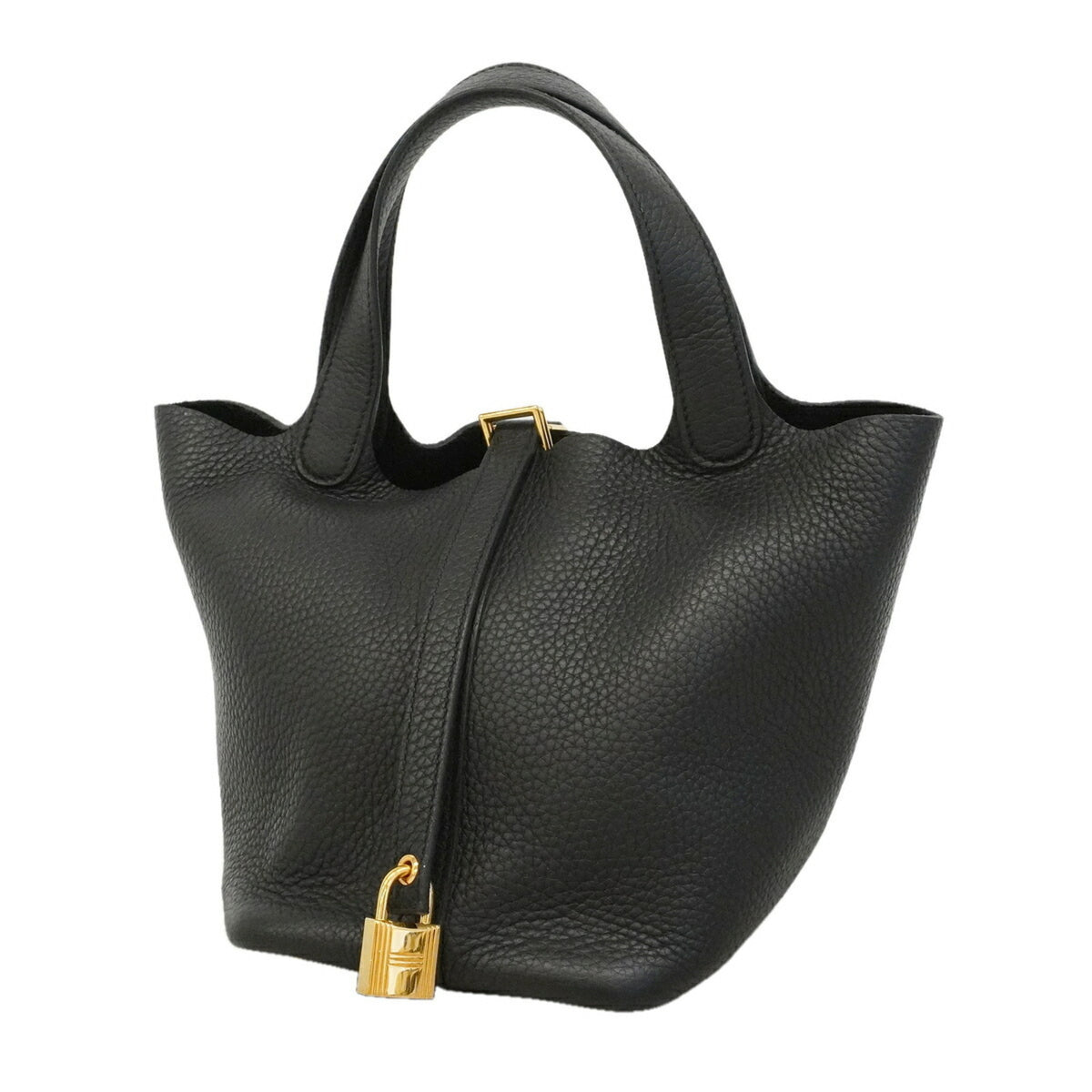 Hermes Black Taurillon Clemence Leather Handbag (Pre-Owned)