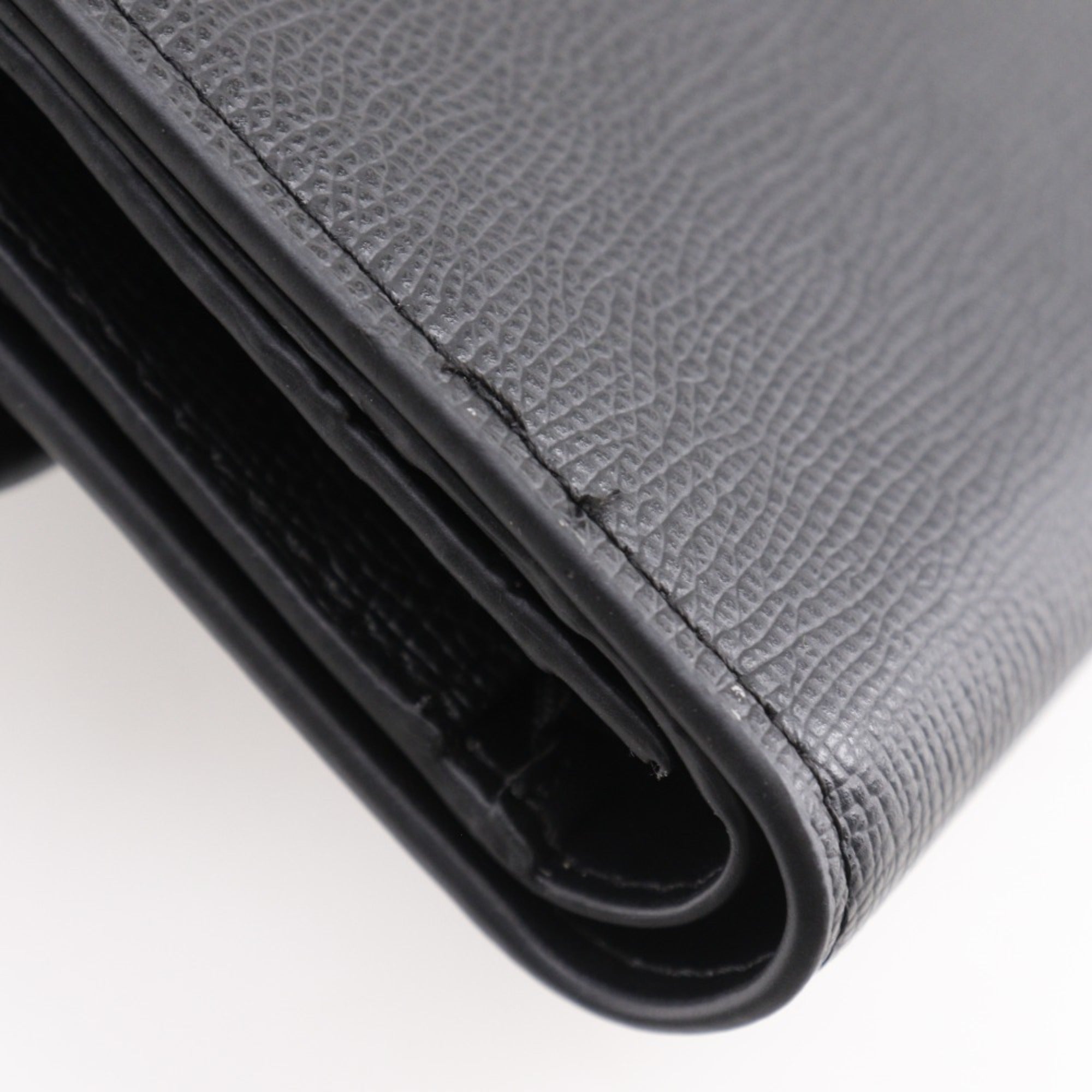 Christian Dior Black Leather Wallet (Tri-Fold) (Pre-Owned)