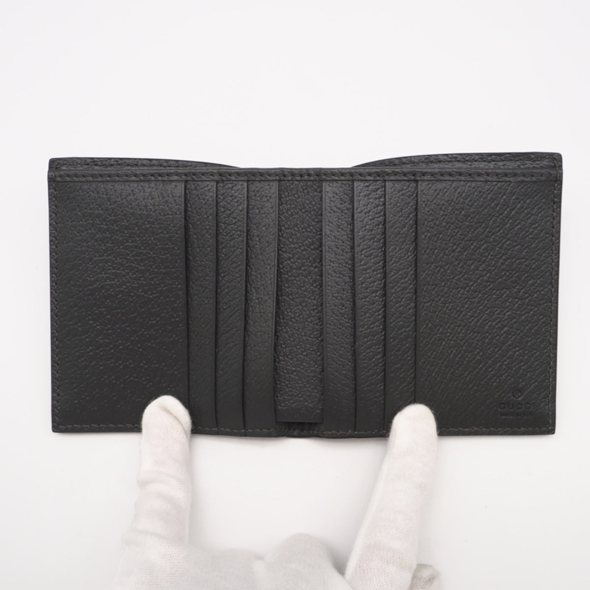 Gucci Gg Supreme Gray Coated Canvas Leather Wallet (Bi-Fold) (Pre-Owned)