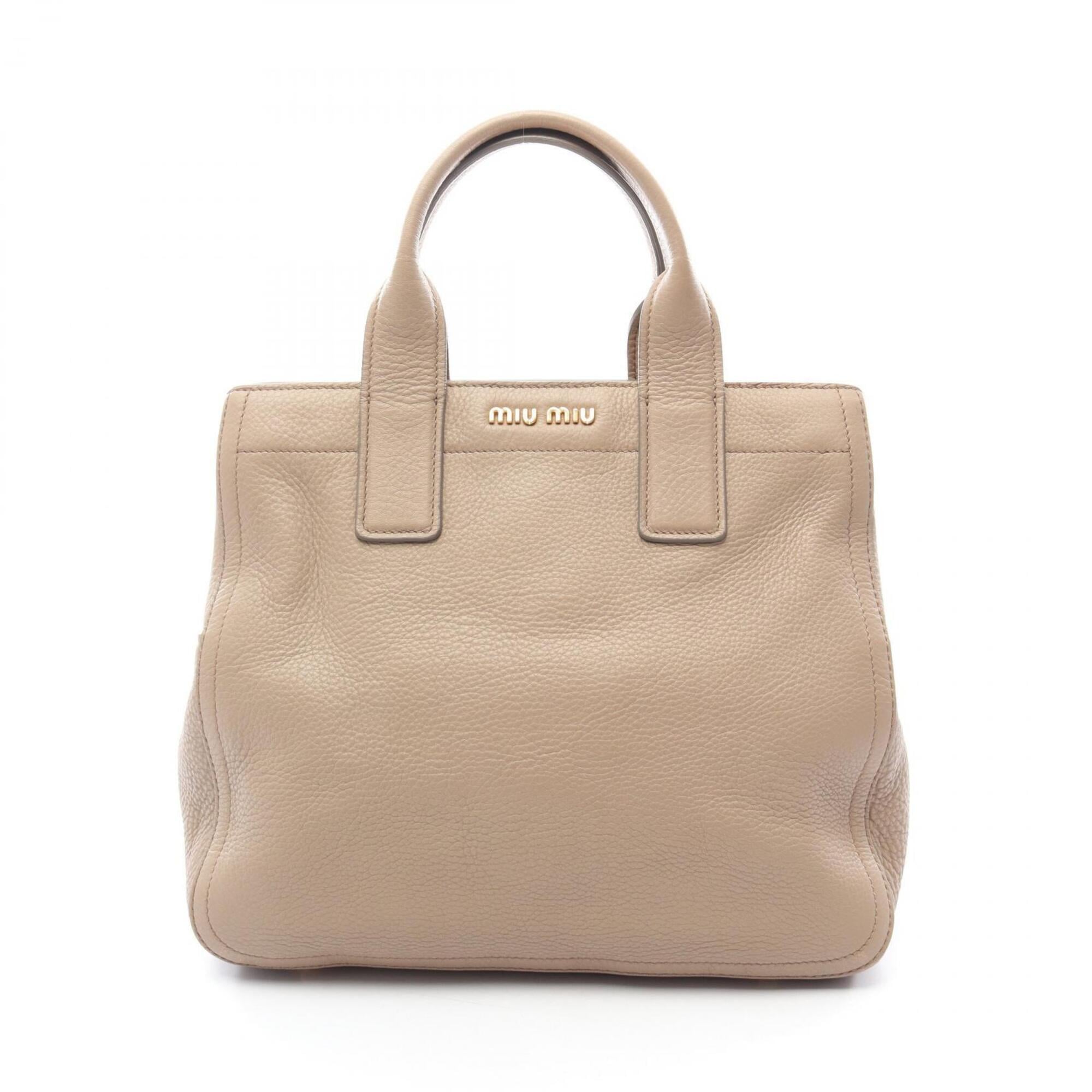 Miu Miu Beige Leather Handbag (Pre-Owned)