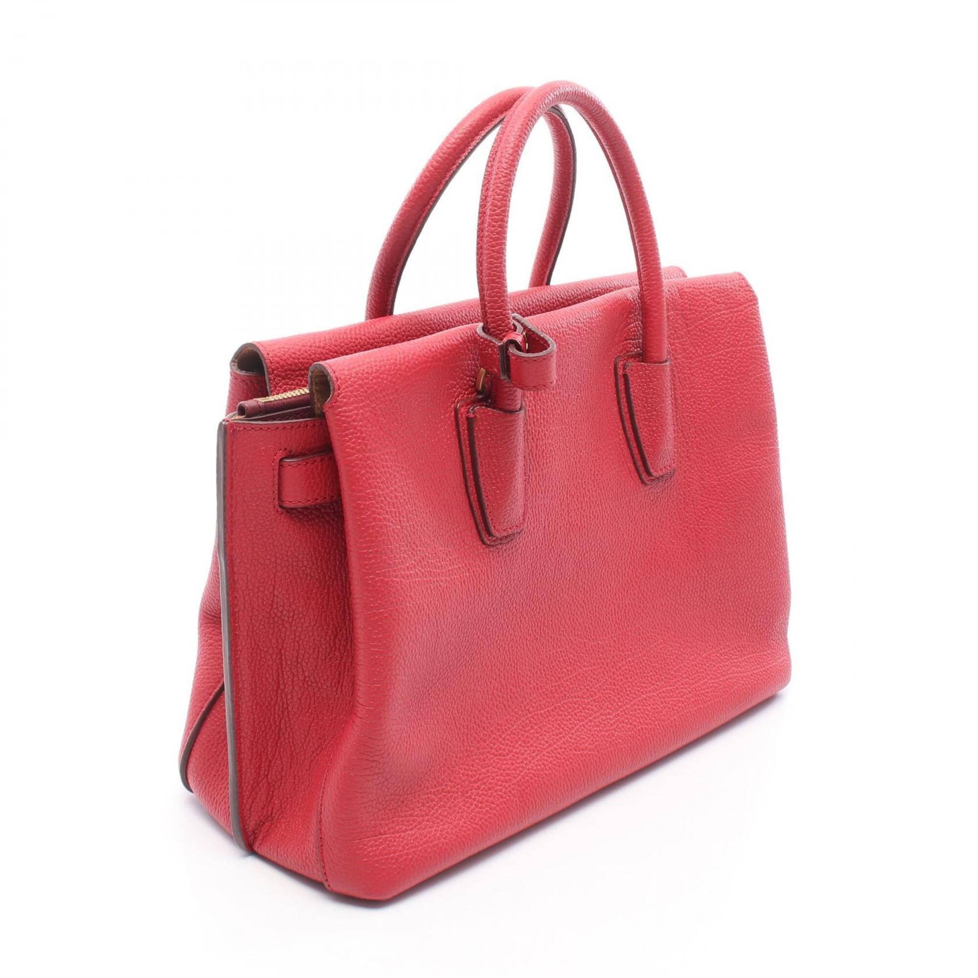 Mcm Red Color Leather Handbag (Pre-Owned)